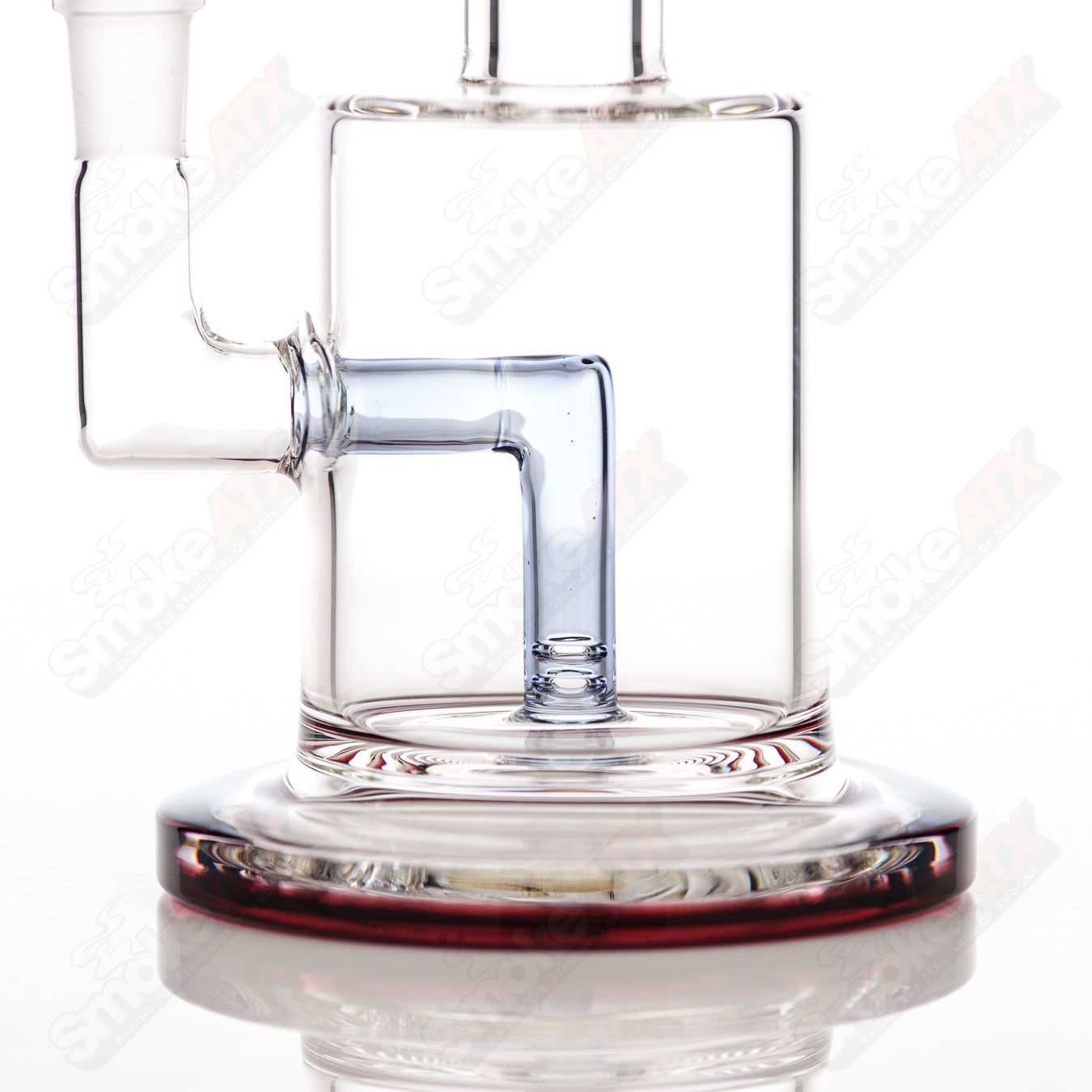 Toro 10mm Macro XL concentrate rig with dual-color foot and mouthpiece, made of clear glass for concentrate use.