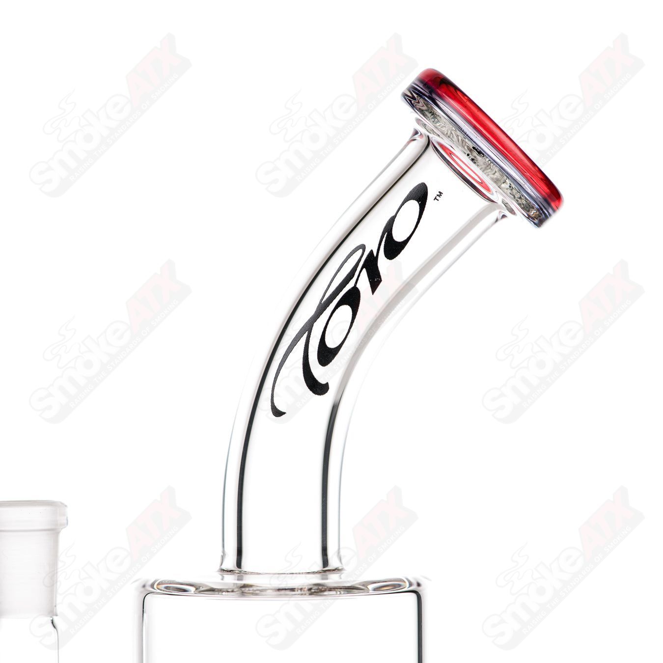 Toro 10mm Macro XL glass concentrate rig with two-color foot and mouthpiece, designed for smooth vaporization and easy handling.