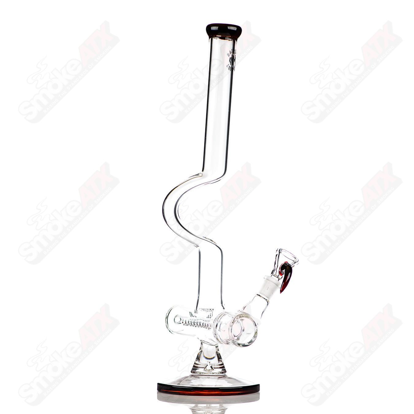 Colorful 16-inch Texas Tubes glass inline straight tubes, 50x5mm diameter, designed for smoking or collection purposes.