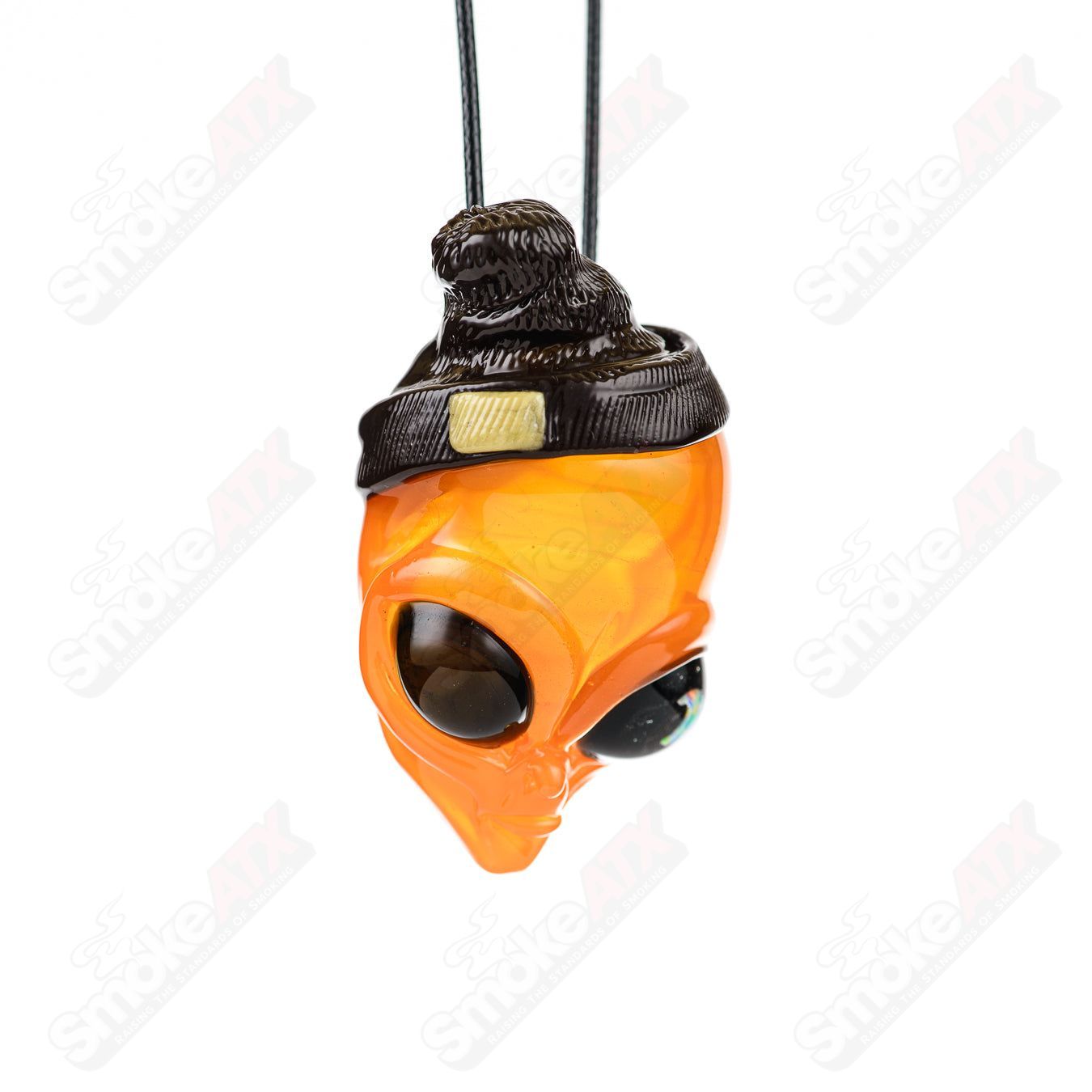 2 Alien Pendant w Beanie Ghost Glass - Smoke ATX