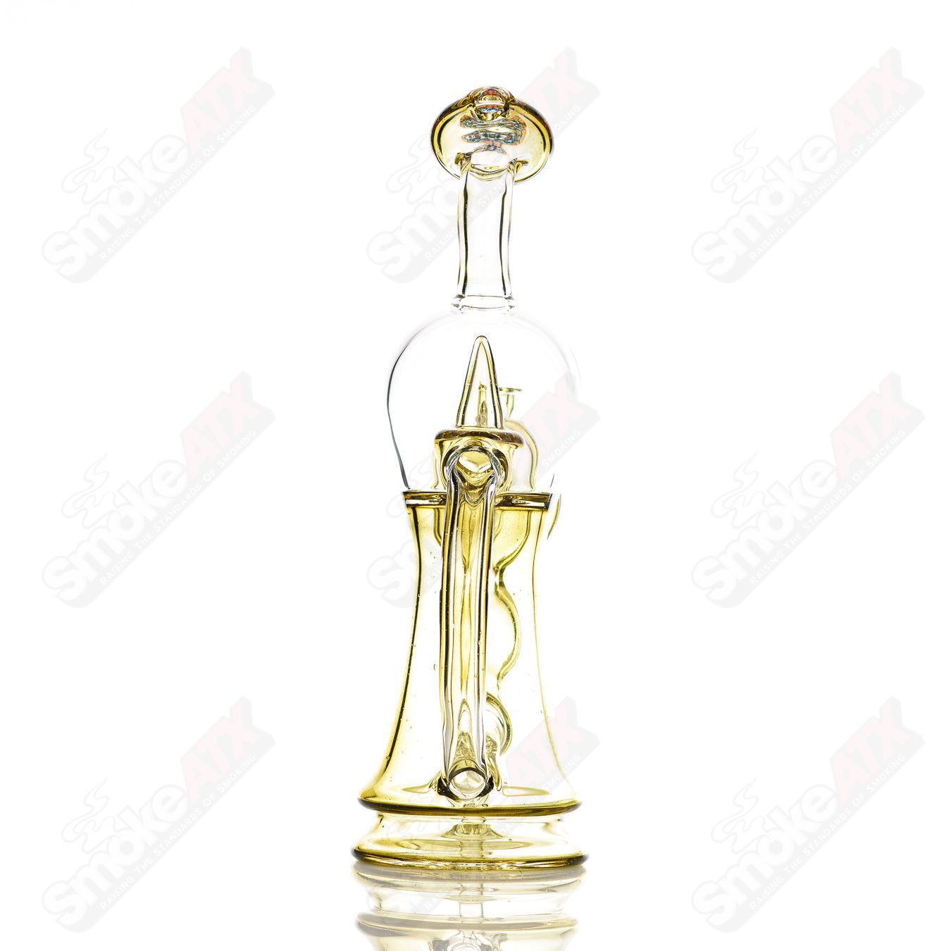 2 Colored Bubble Dumper Reed Glass - Smoke ATX