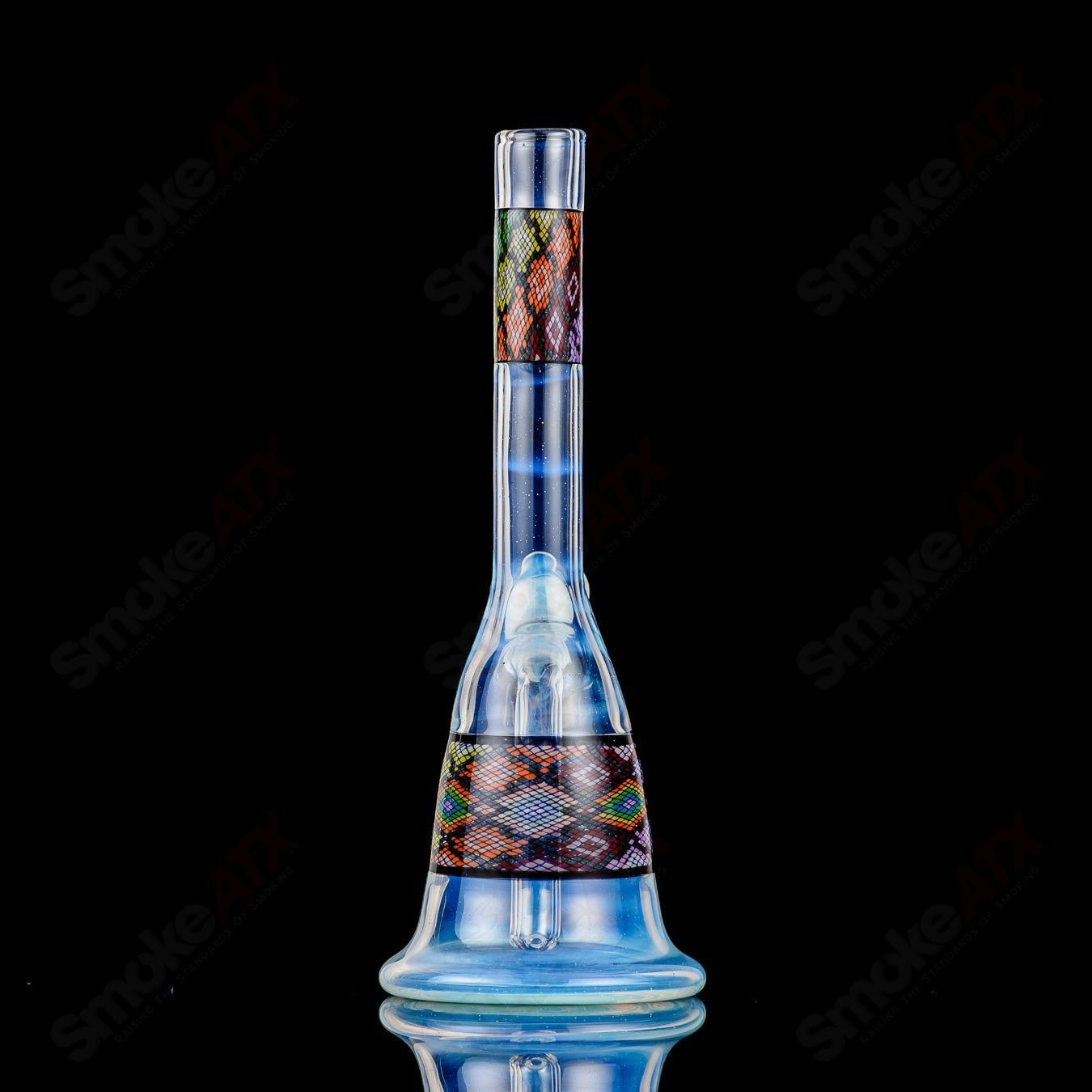 John W Glass Filla Tube concentrate rig, heady glass rig with intricate glasswork, designed for concentrates and dabbing.