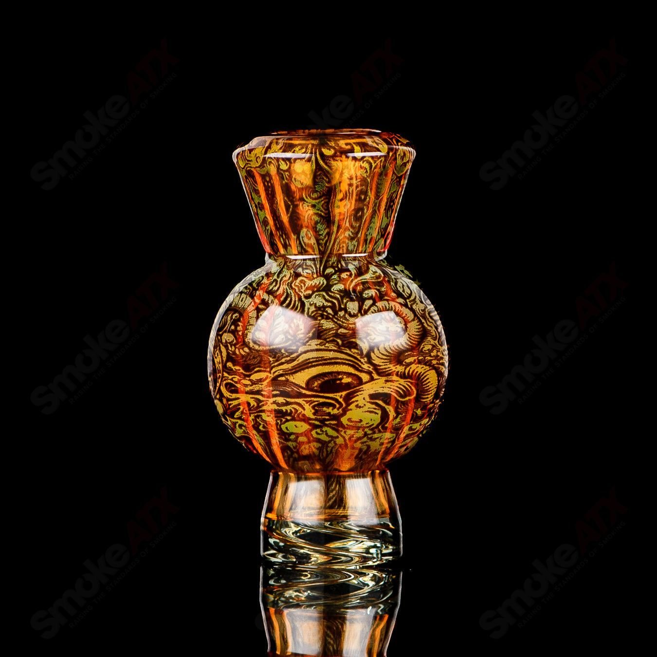 Hologram Tech Mothership Bubble Cap for Heady Glass carb caps, featuring a colorful, reflective holographic design.