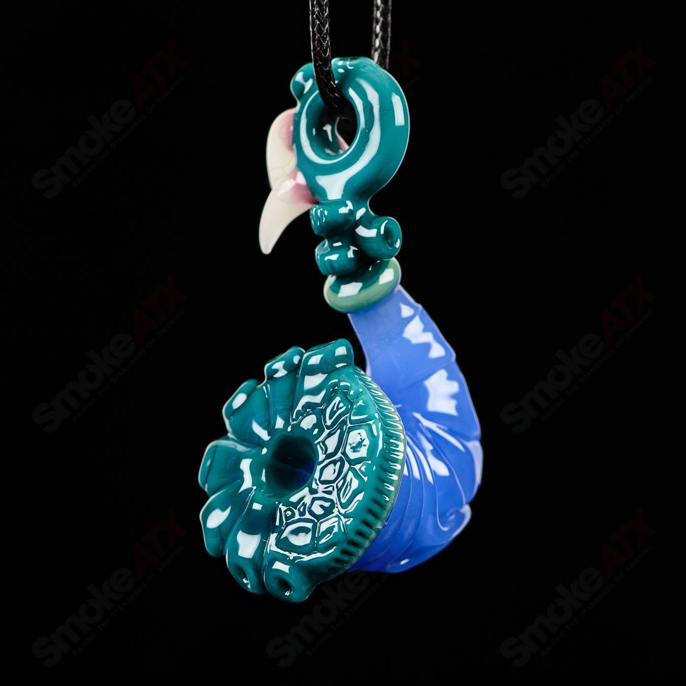 Sherlock pendant by SALT & JMass, a heady glass jewelry piece featuring detailed glass craftsmanship and unique design.