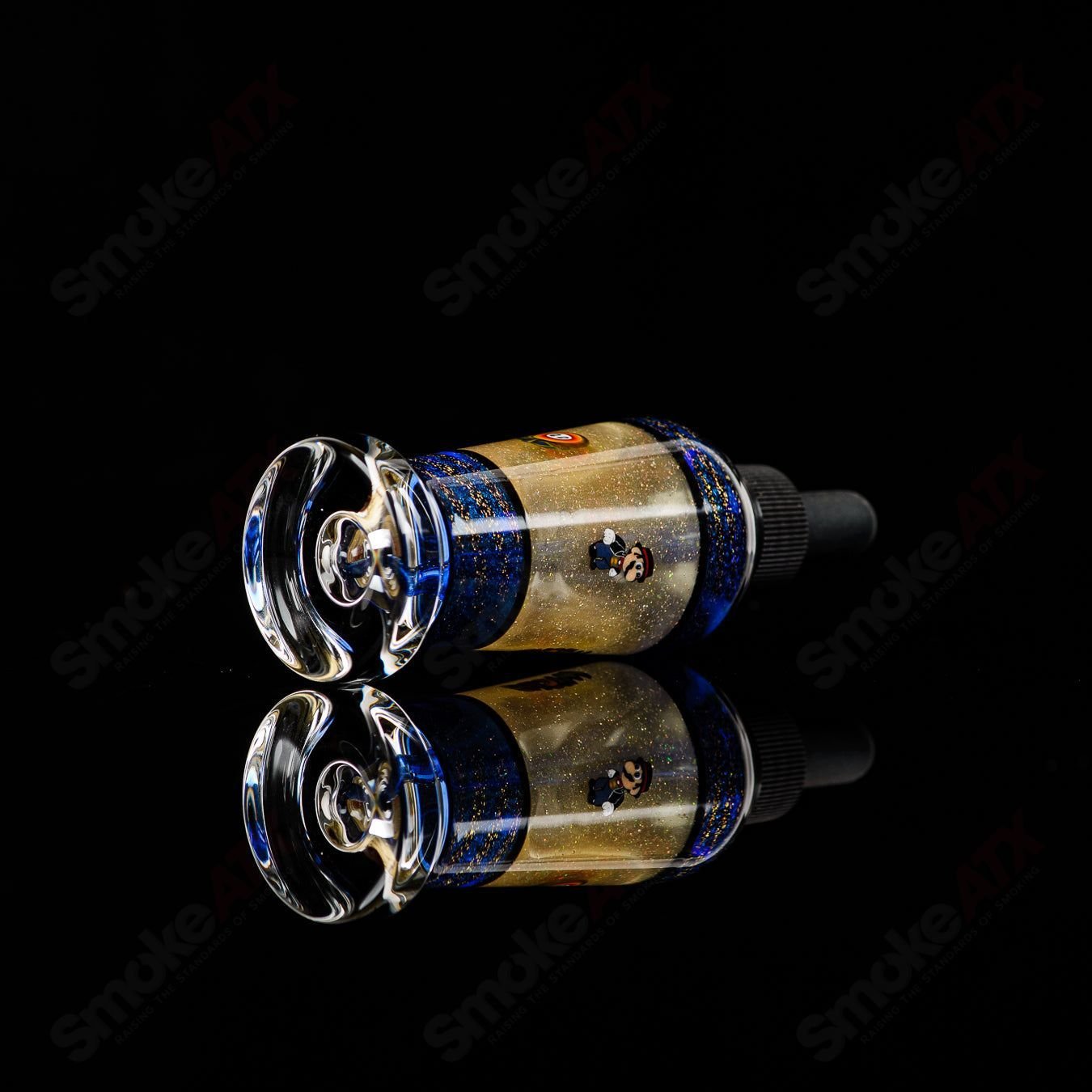 Micro Glass Heady Glass #2 Spray Bottle SPG x Micro, clear glass spray bottle with dual spray nozzles for fine mist.