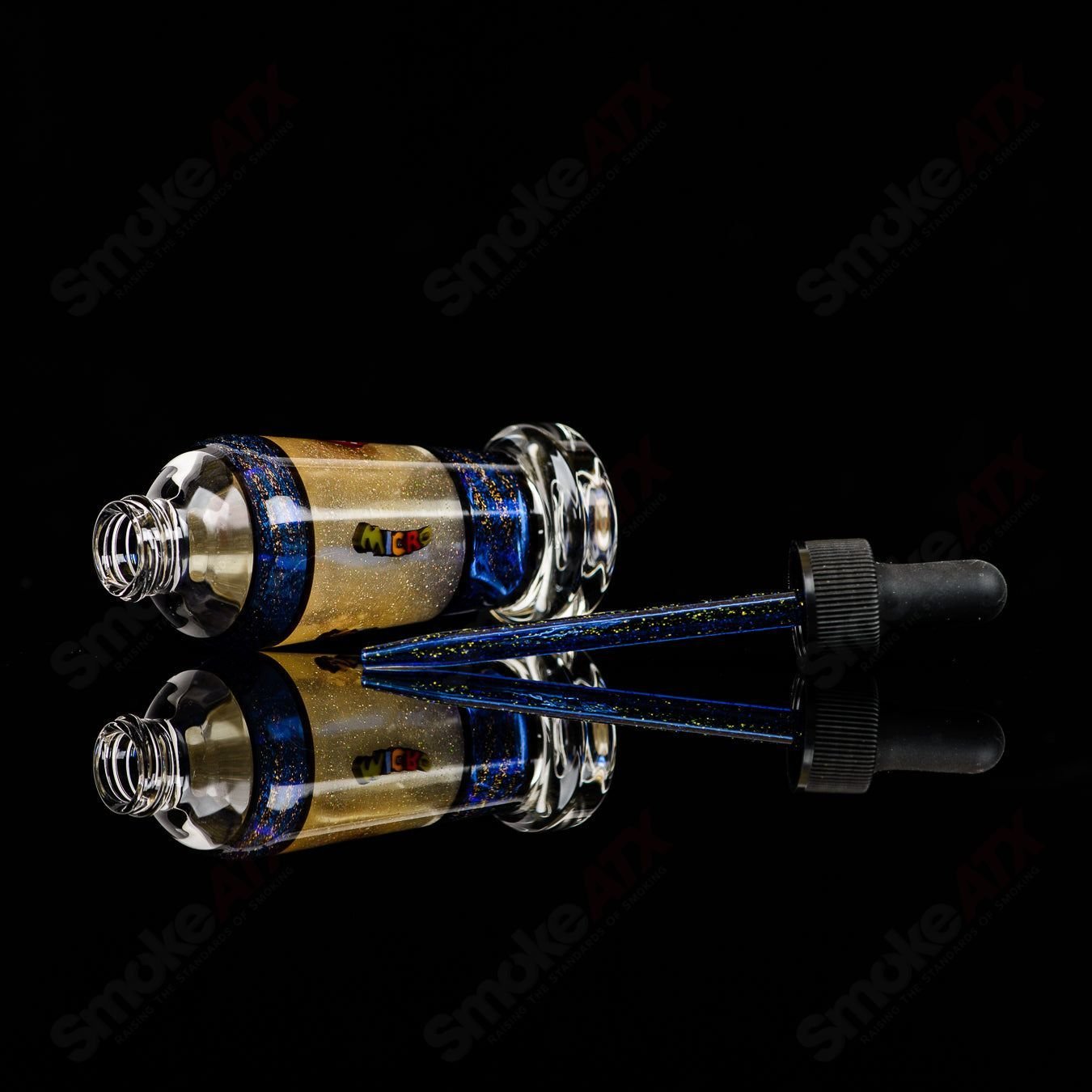 Micro Glass Heady Glass #2 Spray Bottle SPG x Micro with two spray nozzles for versatile use, clear plastic design.