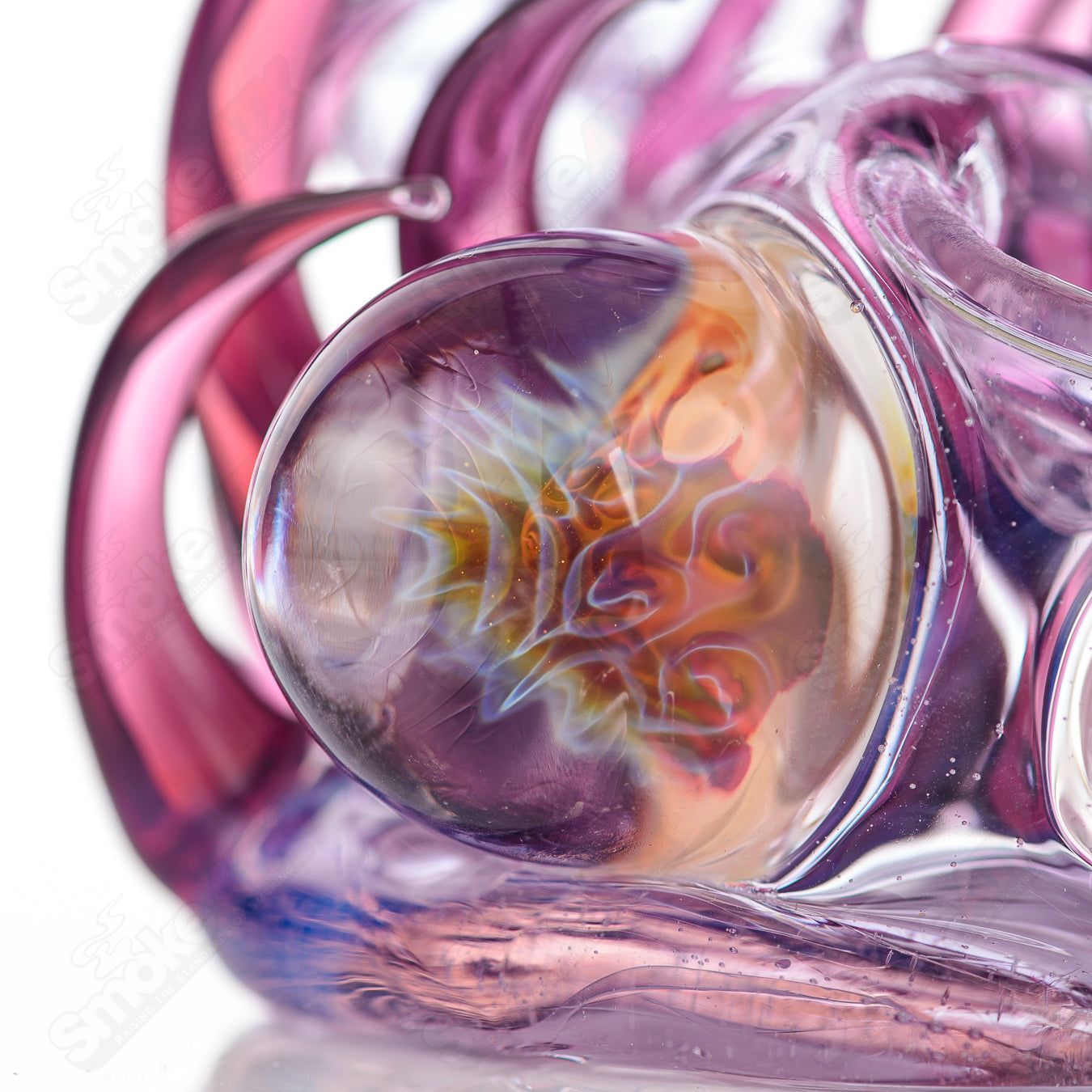 Freeek Glass squat lock flower pipe, a colorful hand pipe with floral design, made of durable heady glass for smoking enjoyment.