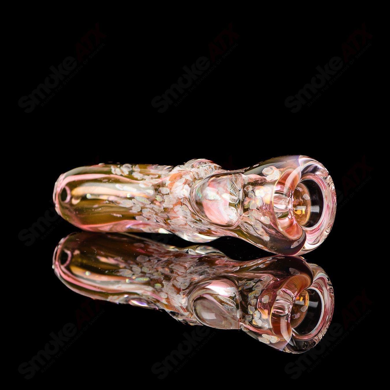 Texas Hot Glass #2 Taster Chillum glass pipe with clear glass and smooth design for discreet use.