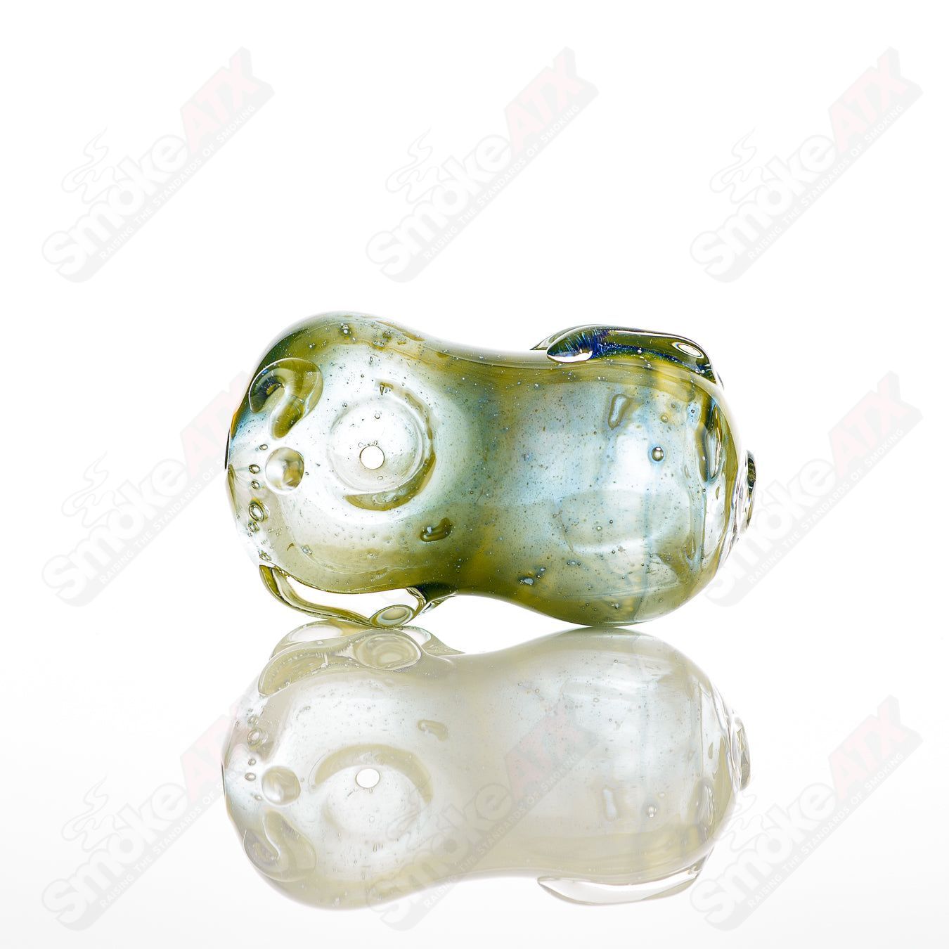 Glass by Nobody 20-bean-spoon glass pipe with clear design and smooth curves, perfect for enjoying herbal blends.