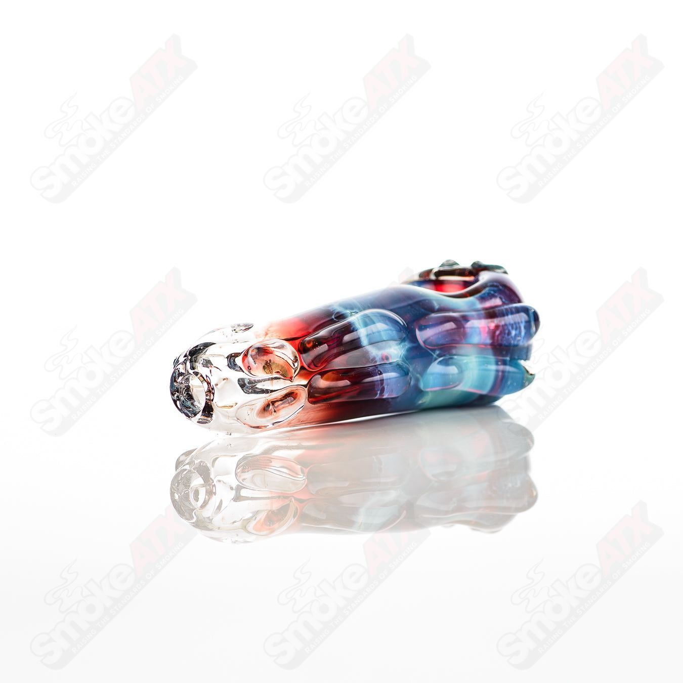 Glass pipe called the #20 Spoon by Nobody, featuring a clear glass design with a rounded bowl and smooth mouthpiece.