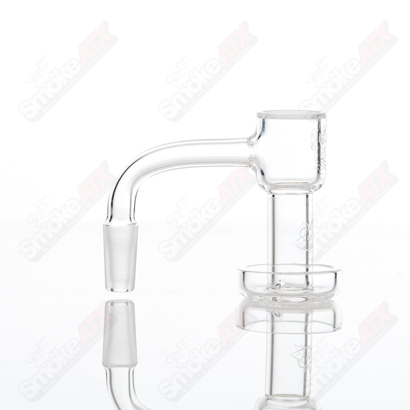 20mm 10/90 Quartz XL Slurper Toro glass accessory by Salt Glass, featuring a large quartz slurper for dabbing or concentrates.