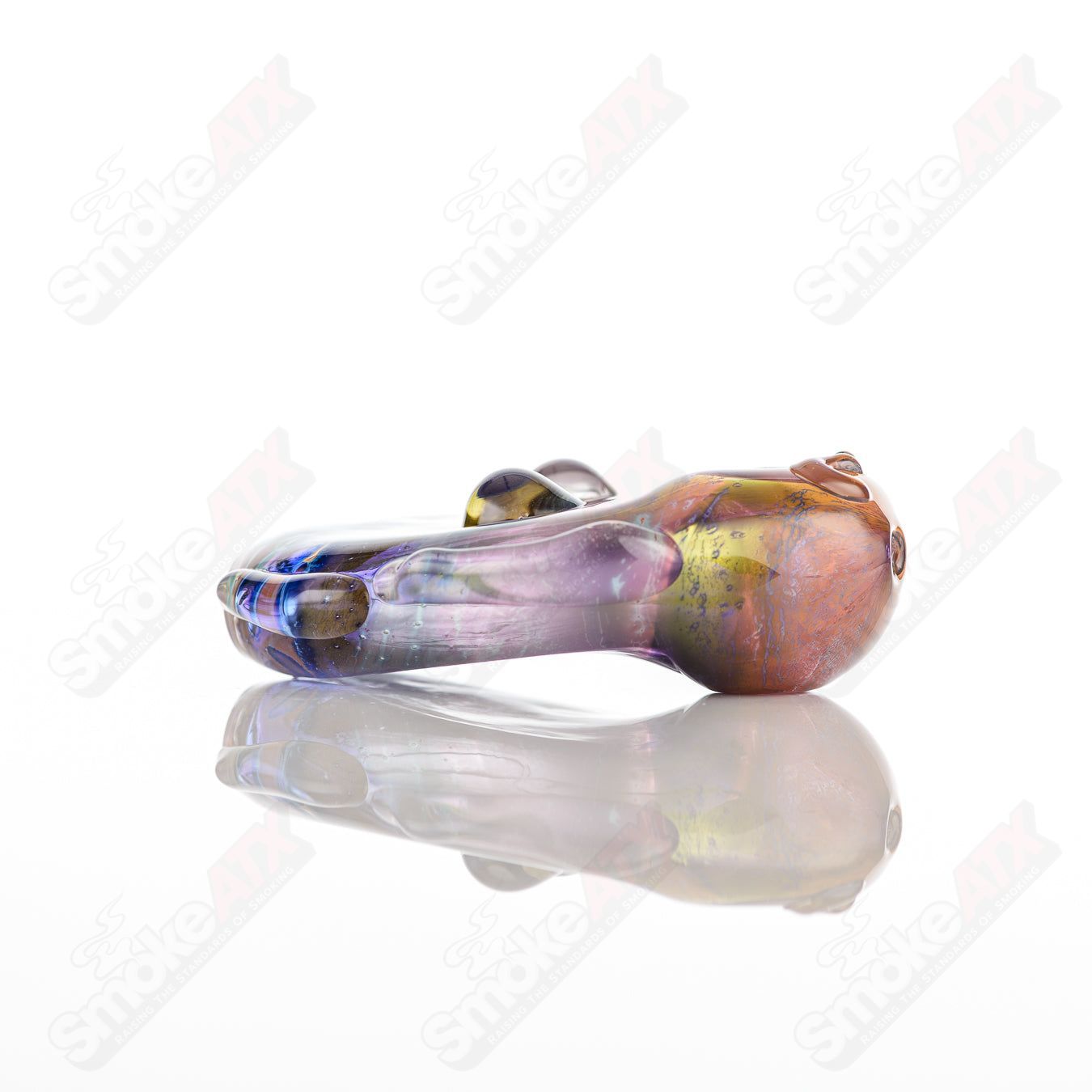 Glass Goddess Pipe by Nobody, clear glass pipe featuring intricate goddess design, perfect for aromatic herbal use.