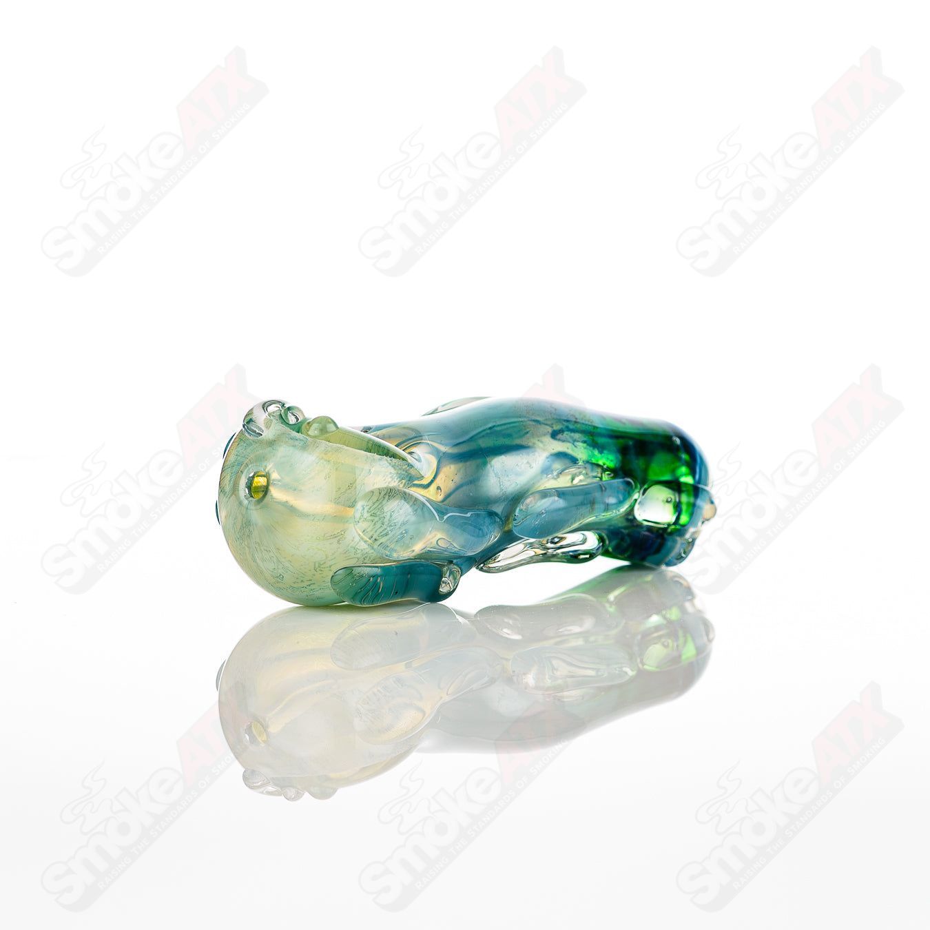 Glass pipe called #23 Spoon Glass by Nobody, featuring a clear glass design with a rounded bowl and smooth mouthpiece.