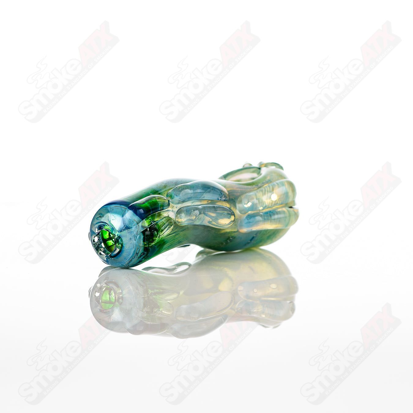 Glass pipe called #23 Spoon by Nobody, featuring a clear glass design with a rounded bowl and smooth stem.
