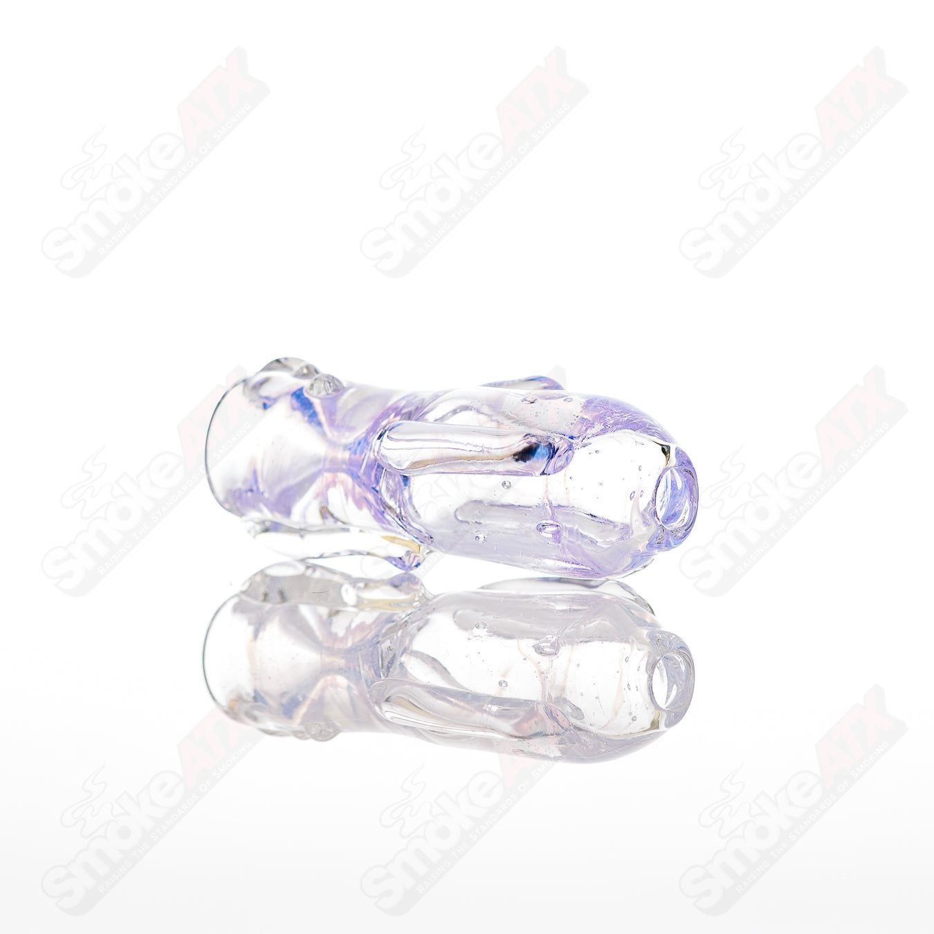 Large Nobody Glass Chillum, clear glass pipe with a smooth cylindrical shape, designed for dry herbs or tobacco.