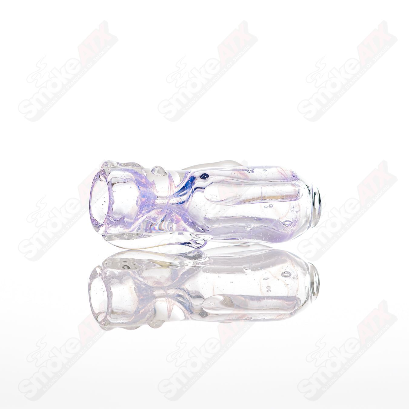 Large glass chillum by Nobody, clear and sturdy, designed for smoking, with a simple cylindrical shape and smooth finish.