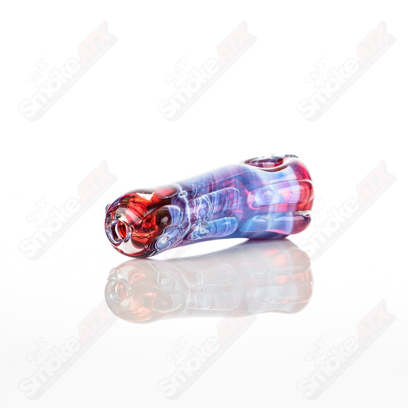 Glass pipe, #25 Spoon by Nobody, featuring a clear glass design with a rounded bowl and straight stem for smoking.