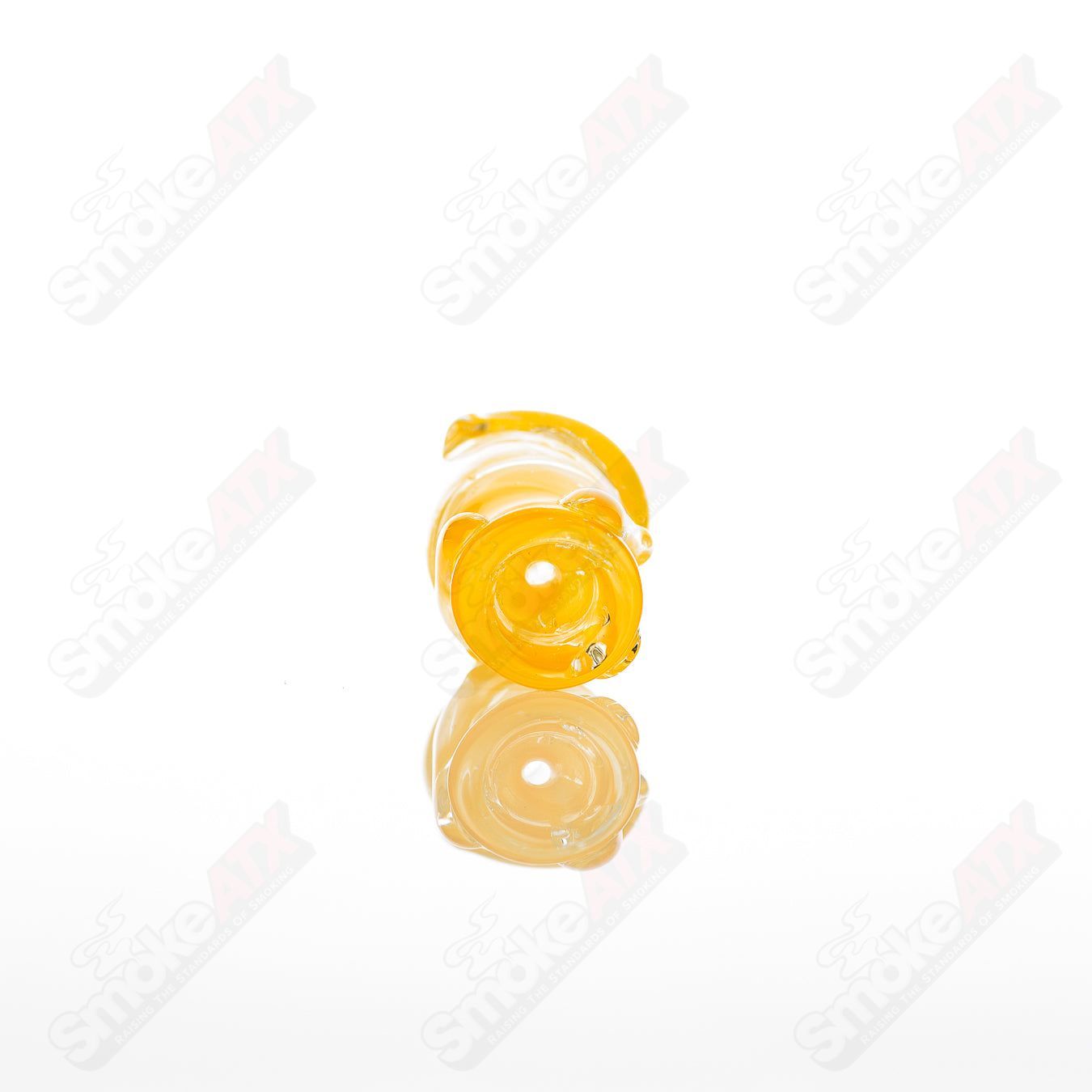 Large Chillum Glass by Nobody, clear glass smoking pipe with a smooth, cylindrical design and a wide opening for easy use.