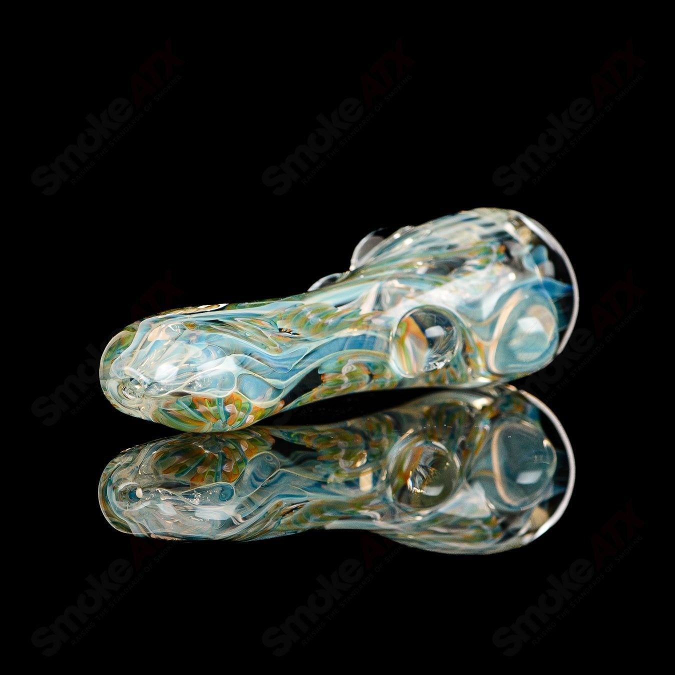 Texas Hot Glass Taster #26 Chillum, clear glass smoking pipe with a compact, tapered design for smooth inhalation.