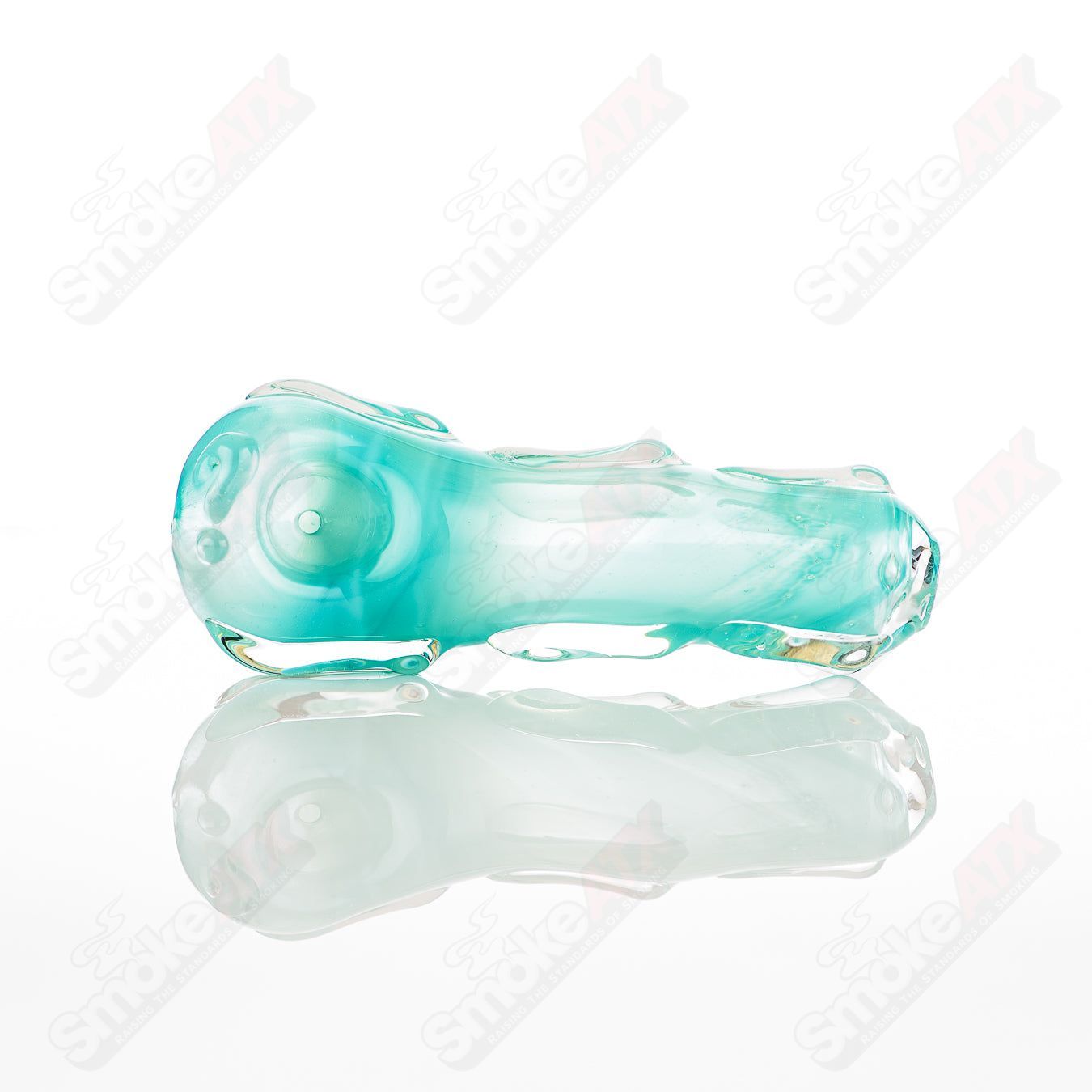 Glass pipe called the #27 Spoon Glass by Nobody, featuring a clear glass design with a rounded bowl and smooth finish.