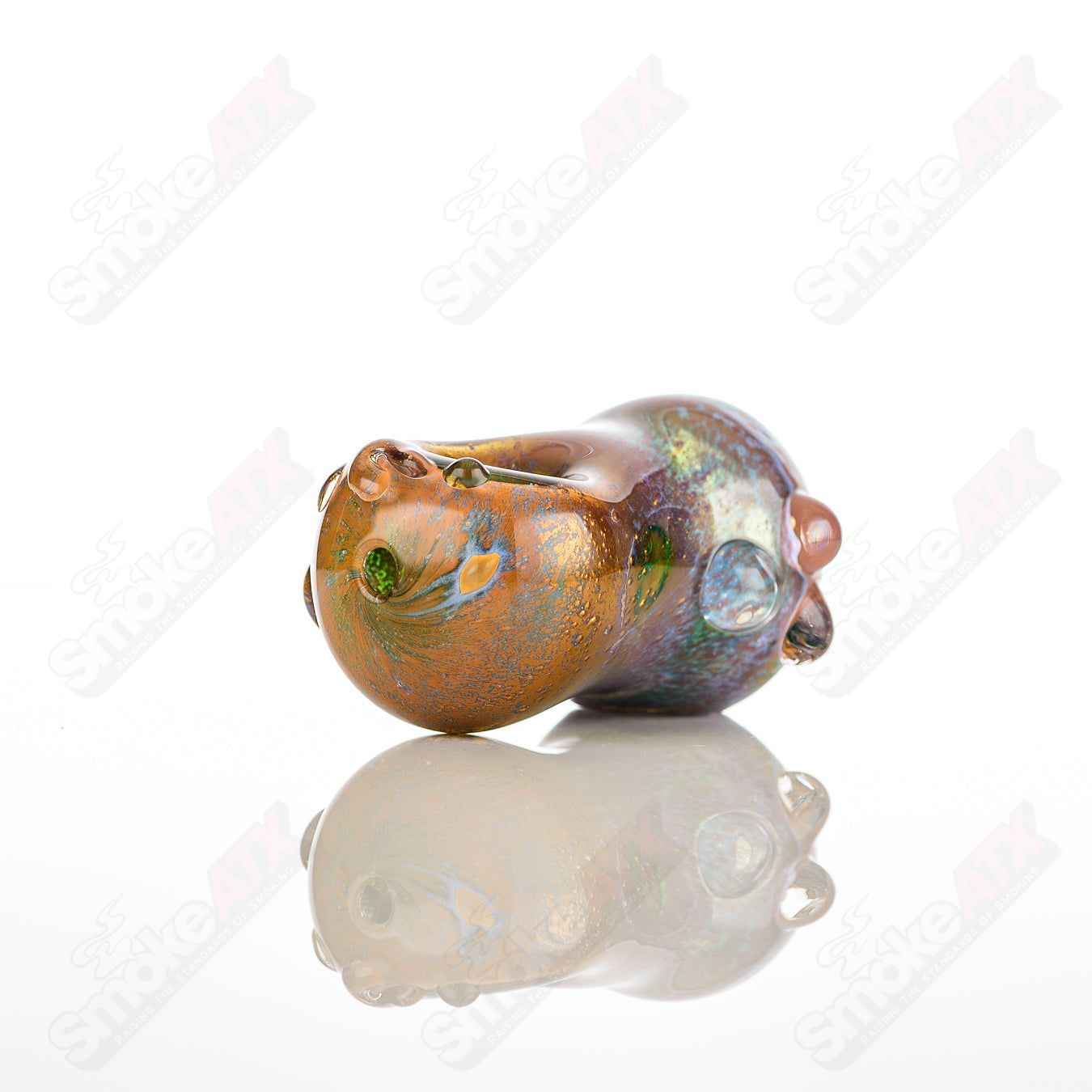 Glass Pipe by Nobody, #29 Bean Spoon Glass, clear hand-blown pipe with a bean-shaped bowl and smooth glass finish.