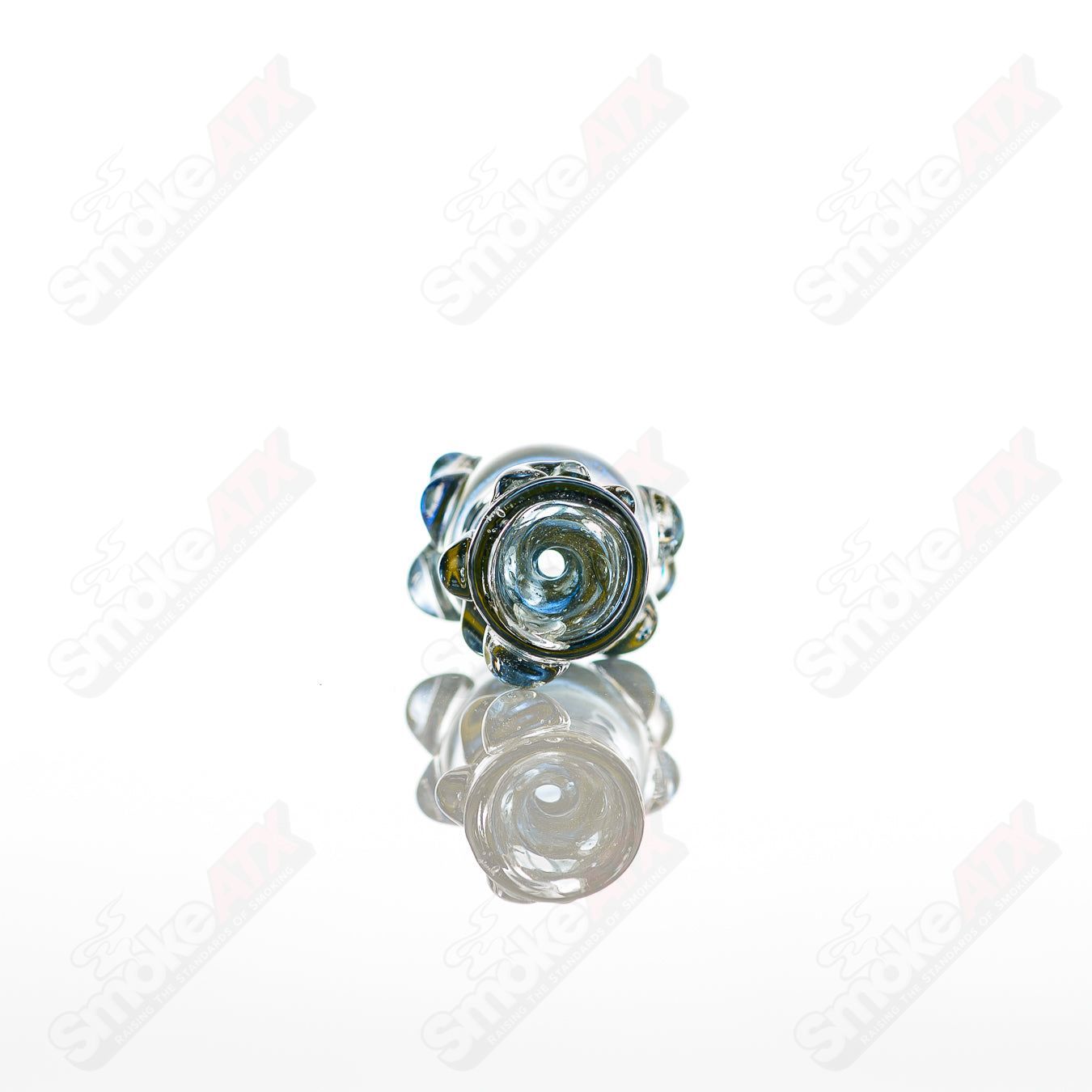 Large glass chillum by Nobody featuring clear glass design and a simple cylindrical shape for easy use.