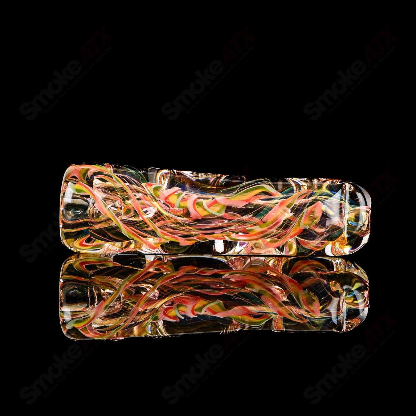 Texas Hot Glass Taster Chillum glass pipe with clear glass and compact design for easy handling and smooth smoking experience.