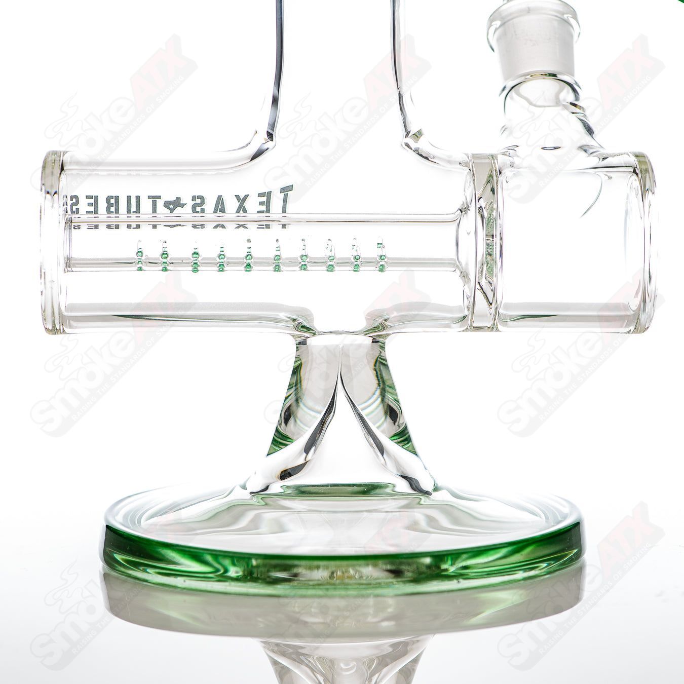 Colorful 17-inch Texas Tubes glass inline straight tubes, 50x5mm, designed for smoking or vaporizing setups.