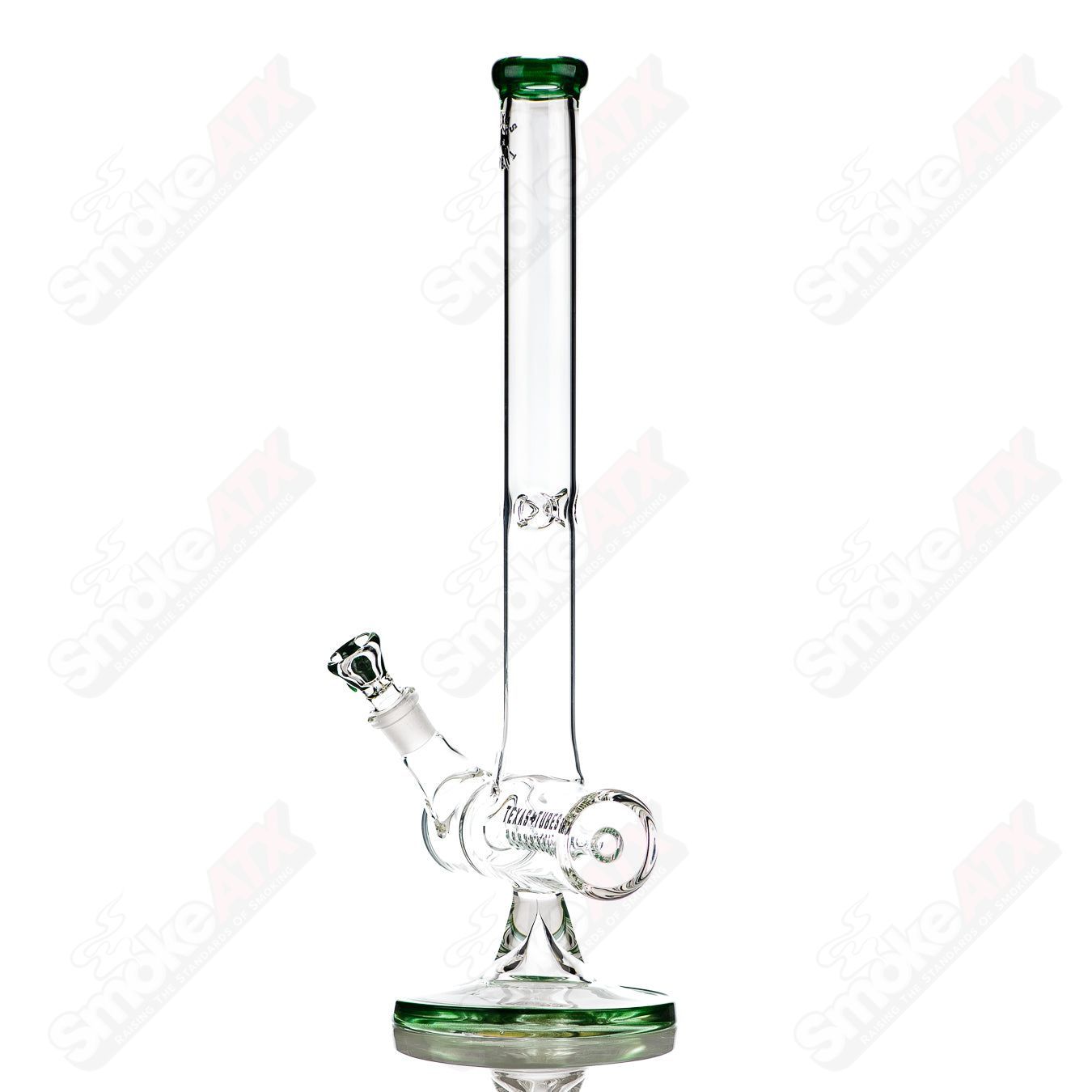 Colorful 17-inch Texas Tubes glass inline tubes, 50x5mm straight tubes for vaping or artistic use by Texas Tubes.