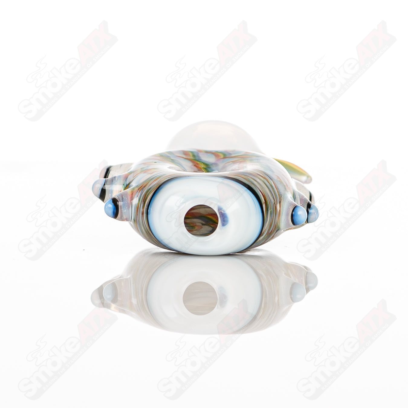 Large glass Donut Chillum by Baby Dabs, featuring a colorful donut design, perfect for baby dabs and smooth inhalation.