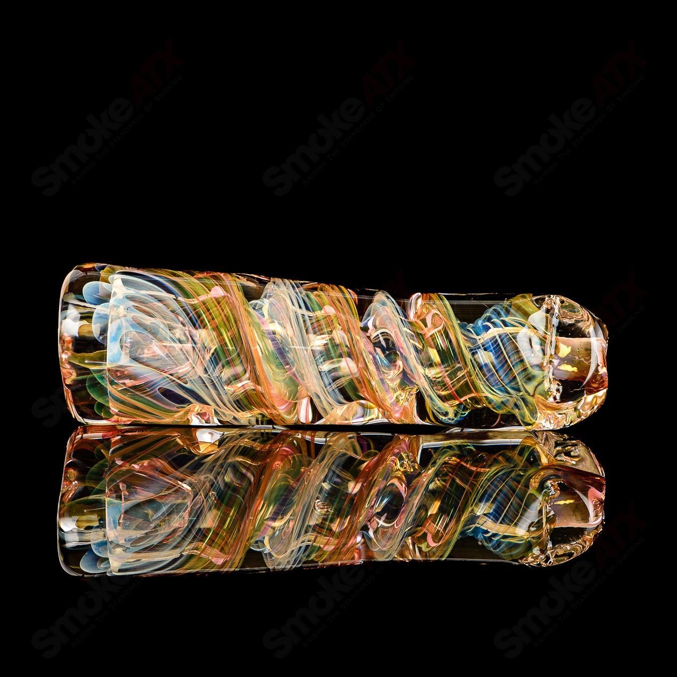 Texas Hot Glass #3 Taster Chillum glass pipe with clear glass and compact design for smooth smoking experiences.