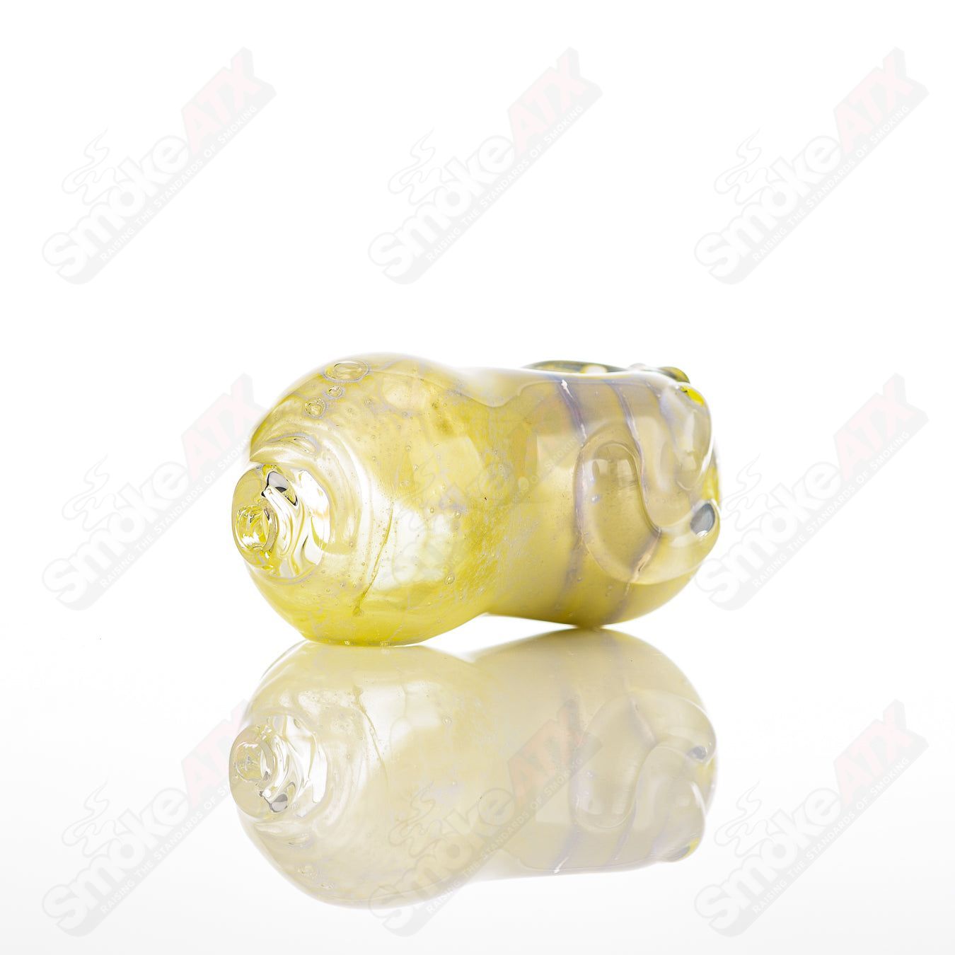 Glass pipe called #30 Bean Spoon by Nobody, featuring a clear glass design with a rounded bowl and smooth stem.