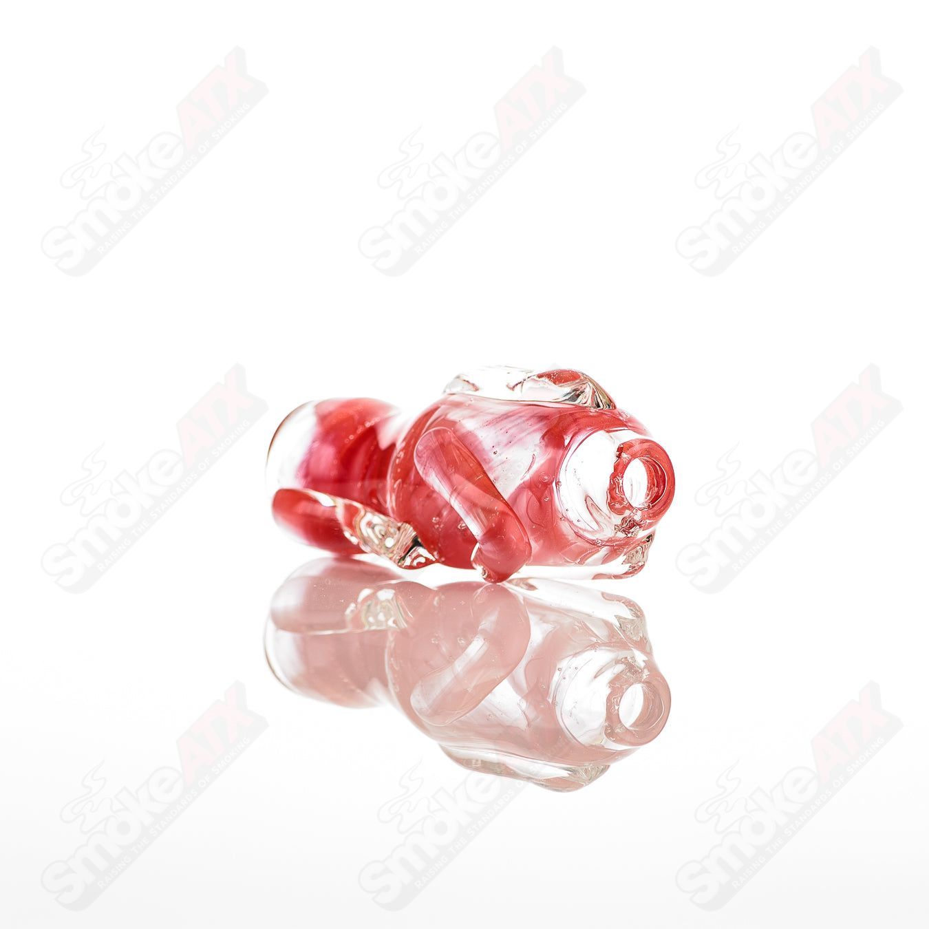 Large Glass Chillum by Nobody, clear glass smoking pipe with a straight cylindrical design and smooth finish.