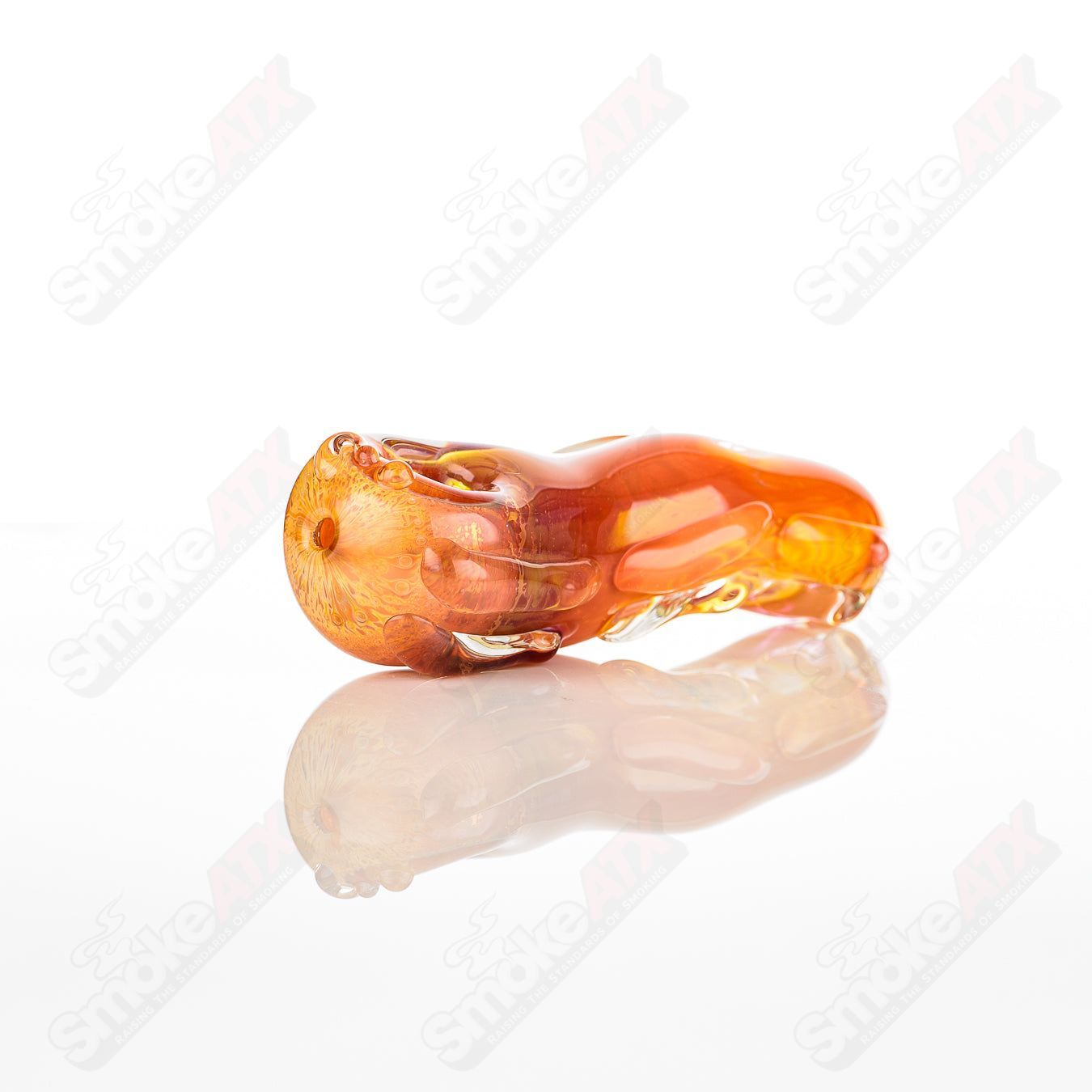 Glass pipe called #33 Spoon Glass by Nobody, clear glass with a rounded bowl and straight stem, designed for smoking.