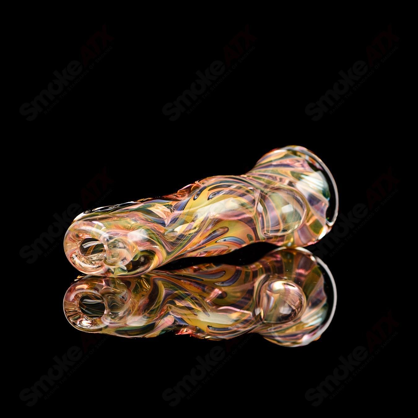 Texas Hot Glass #33 Taster Chillum glass for smoking, clear glass with a compact design and smooth finish.