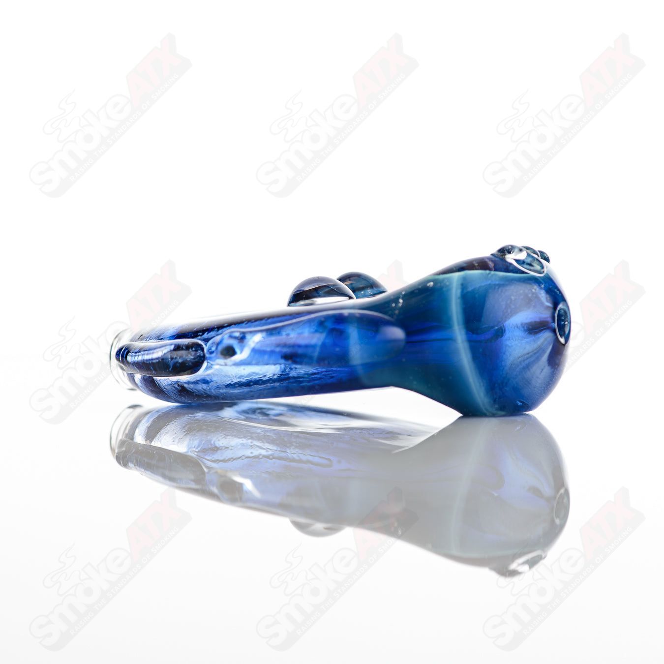 Glass Goddess Pipe by Nobody, clear glass pipe with intricate goddess design, suitable for smoking accessories.