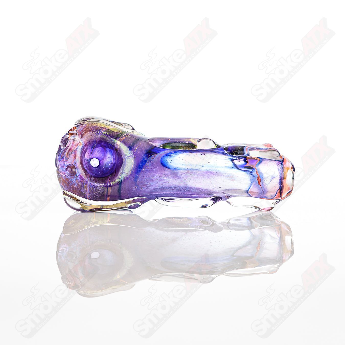 Glass pipe called Spoon Glass by Nobody, featuring a clear glass design with a rounded bowl and smooth mouthpiece.