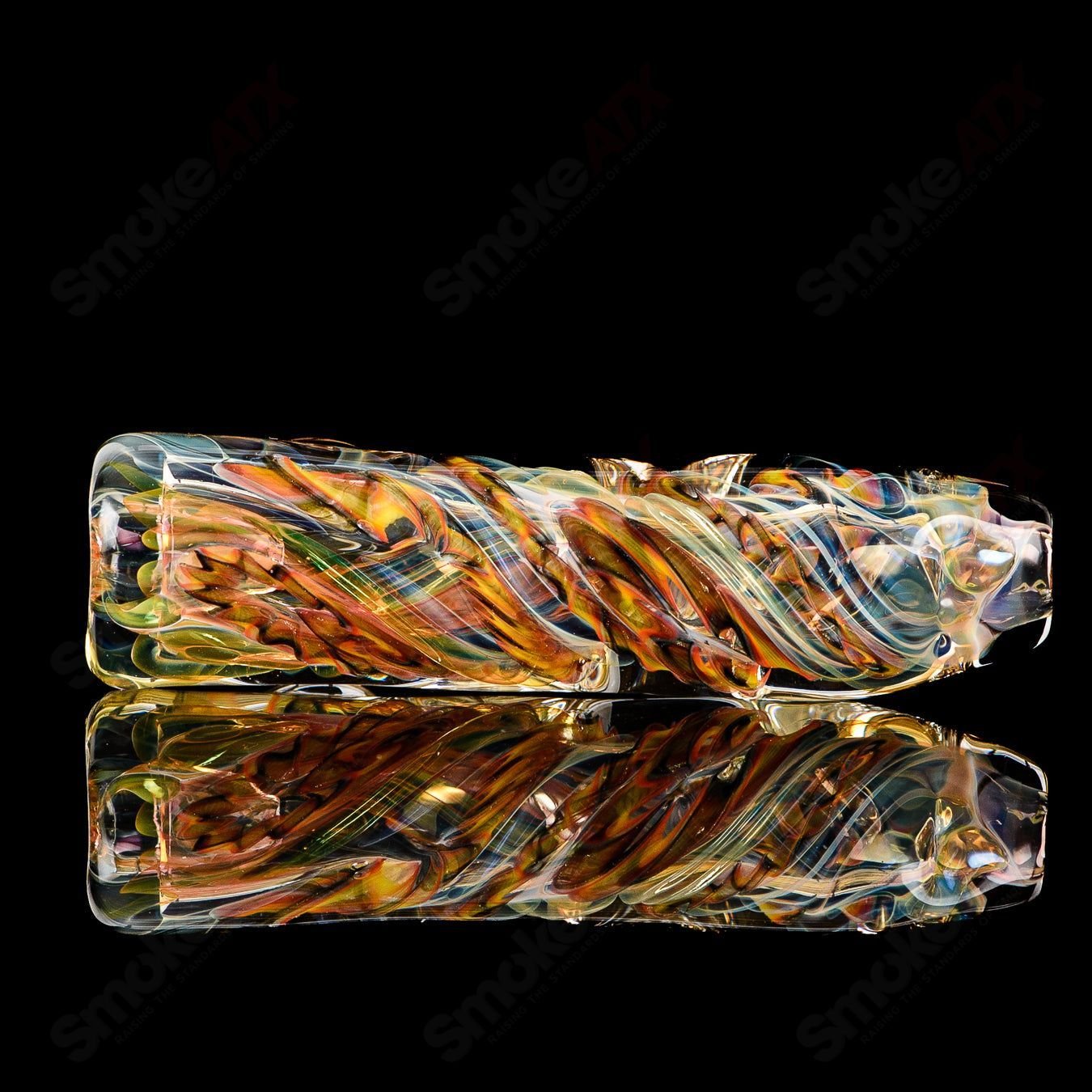 Texas Hot Glass Taster #34 Chillum glass pipe with clear design and compact shape, ideal for discreet smoking sessions.
