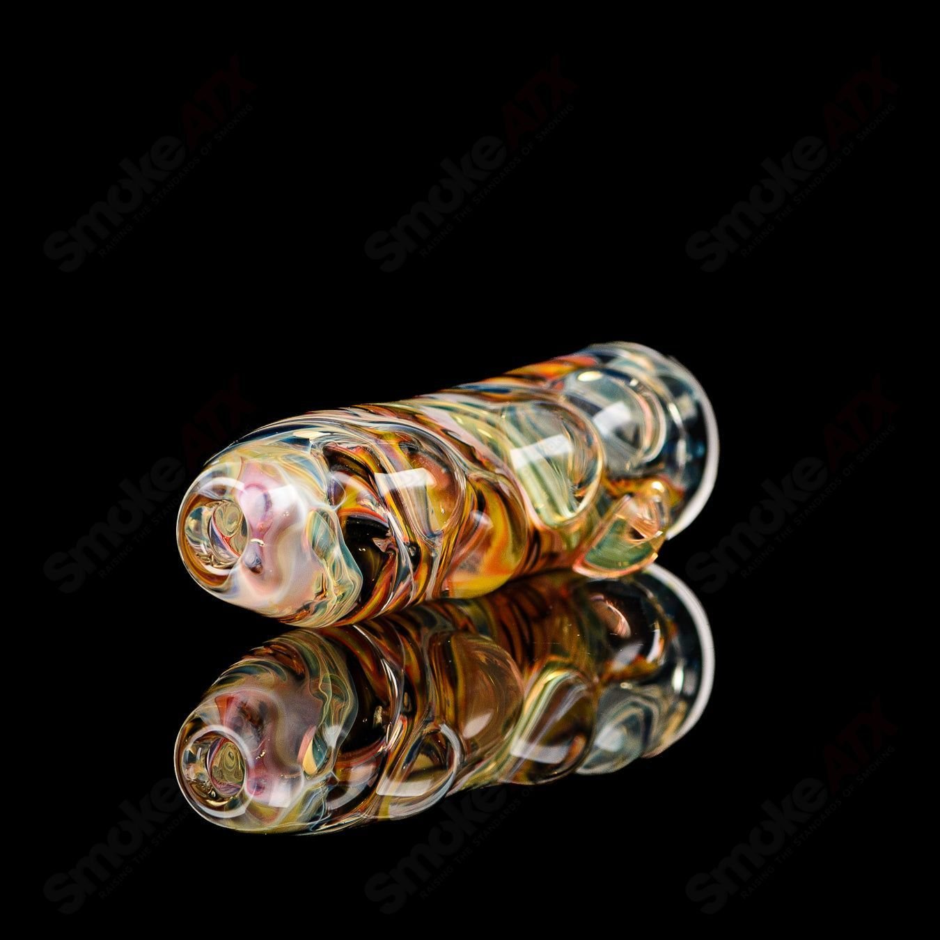 Clear Texas Hot Glass Taster Chillum with a simple design, perfect for discreet smoking experiences.