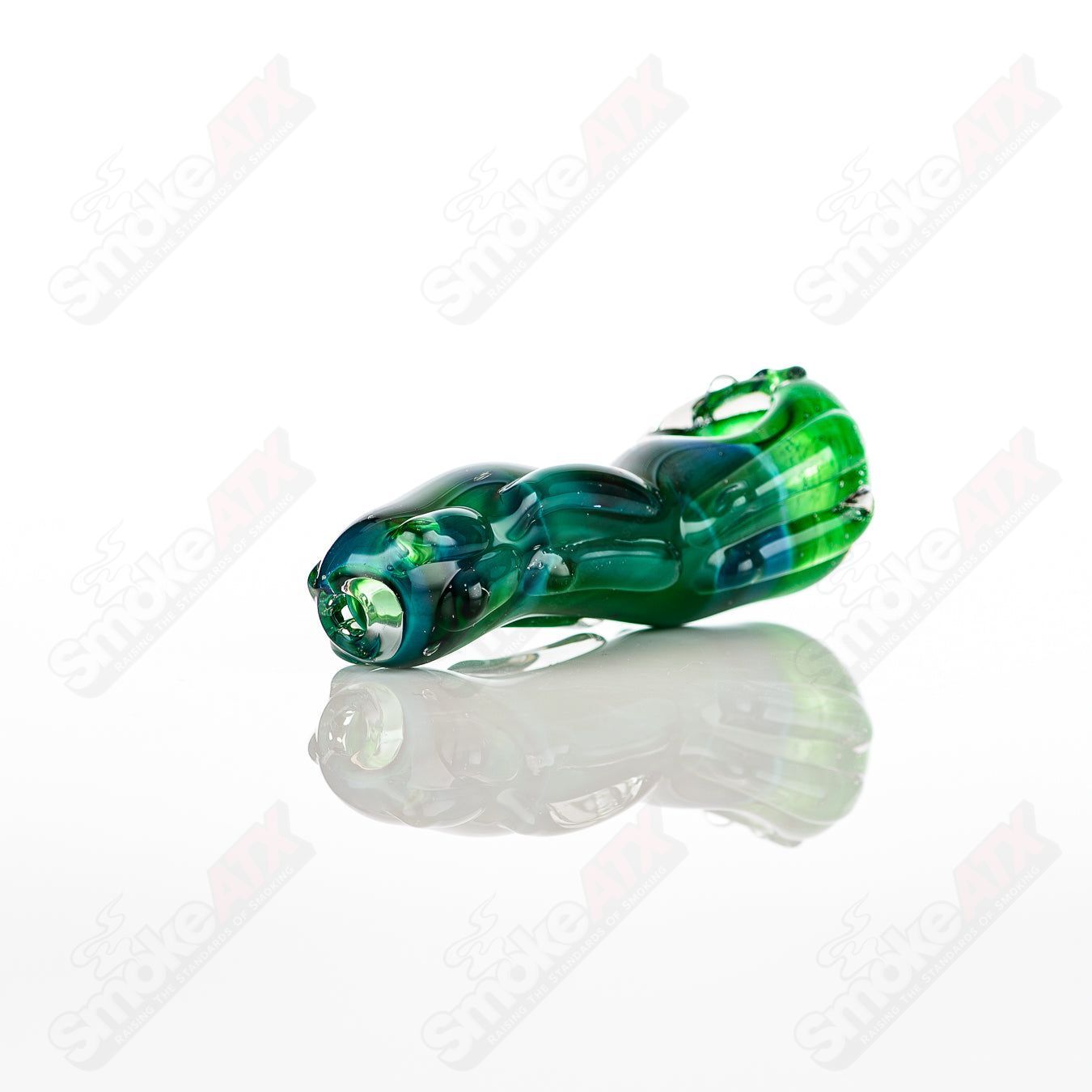 Glass pipe called #35 Spoon Glass by Nobody, featuring a clear glass design with a rounded bowl and straight stem.
