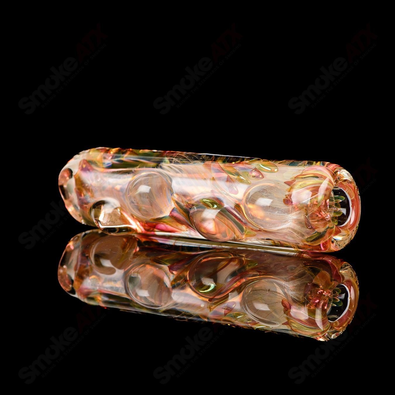 Texas Hot Glass 35 Taster Texas Hot Glass chillum glass pipe with clear design and compact shape.