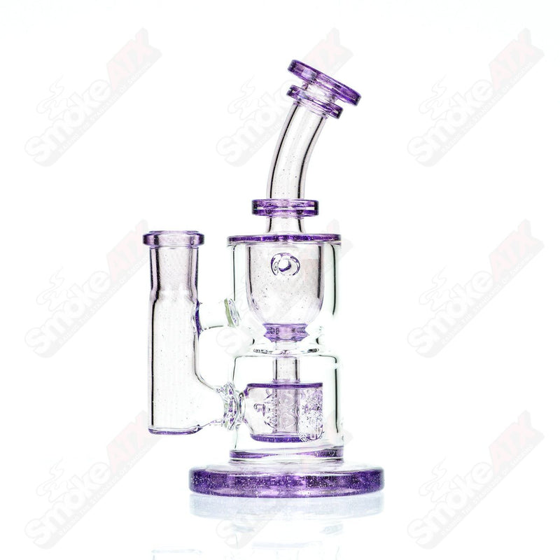 8in 14mm Hourglass Taurus Incycler Fat Boy Glass Elixer - Smoke ATX