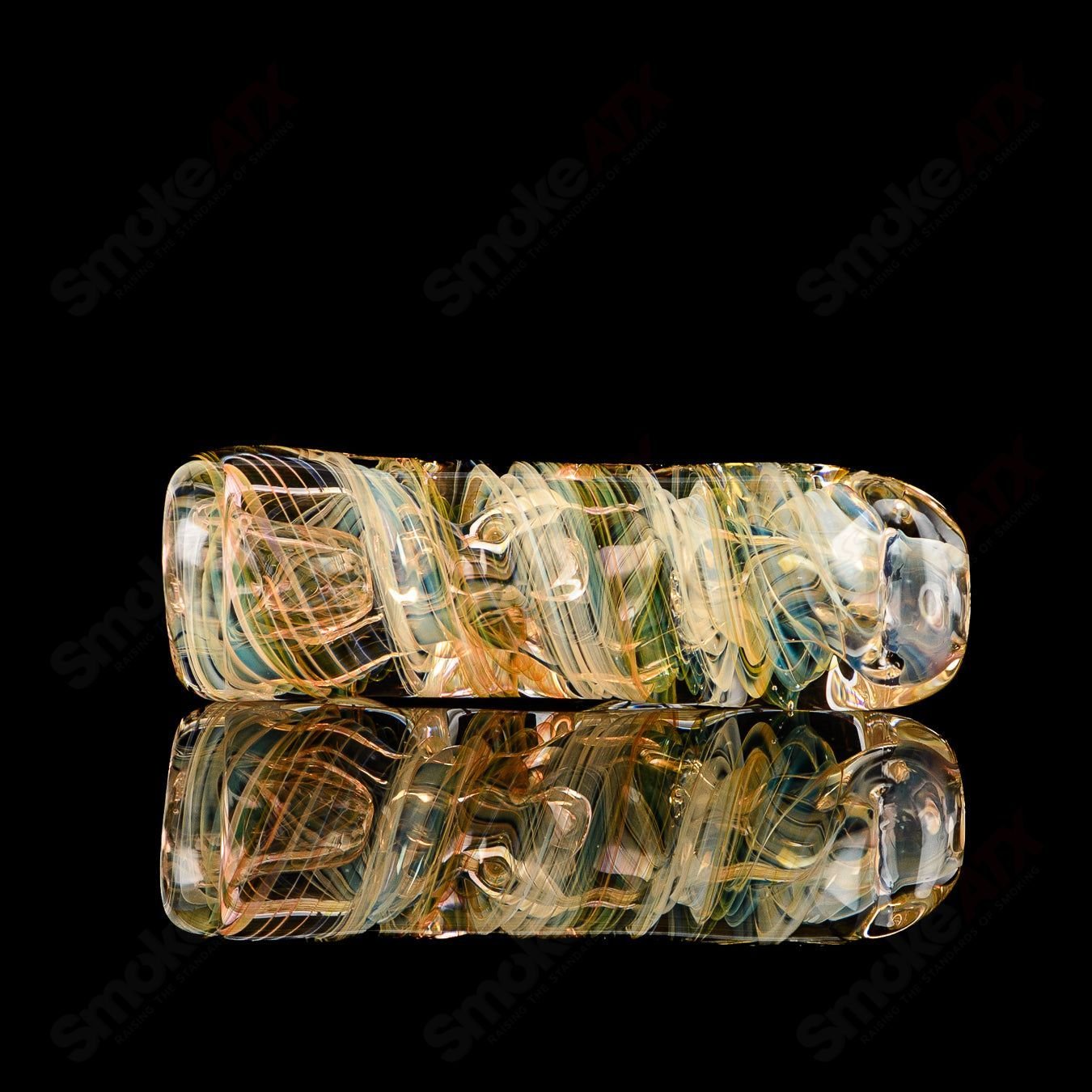 Texas Hot Glass 36 Taster Texas Hot Chillum glass pipe with clear design and compact shape for easy handling.