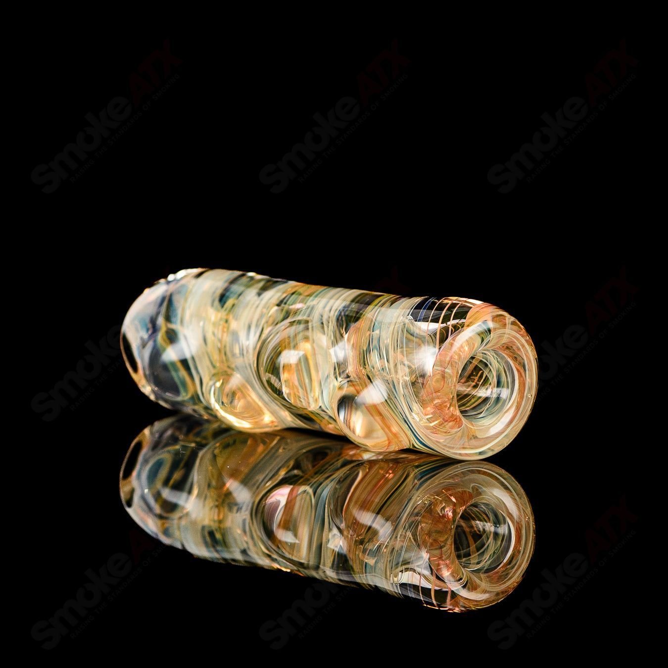 Texas Hot Glass #36 Taster Chillum, clear glass smoking pipe with a compact design and smooth finish.