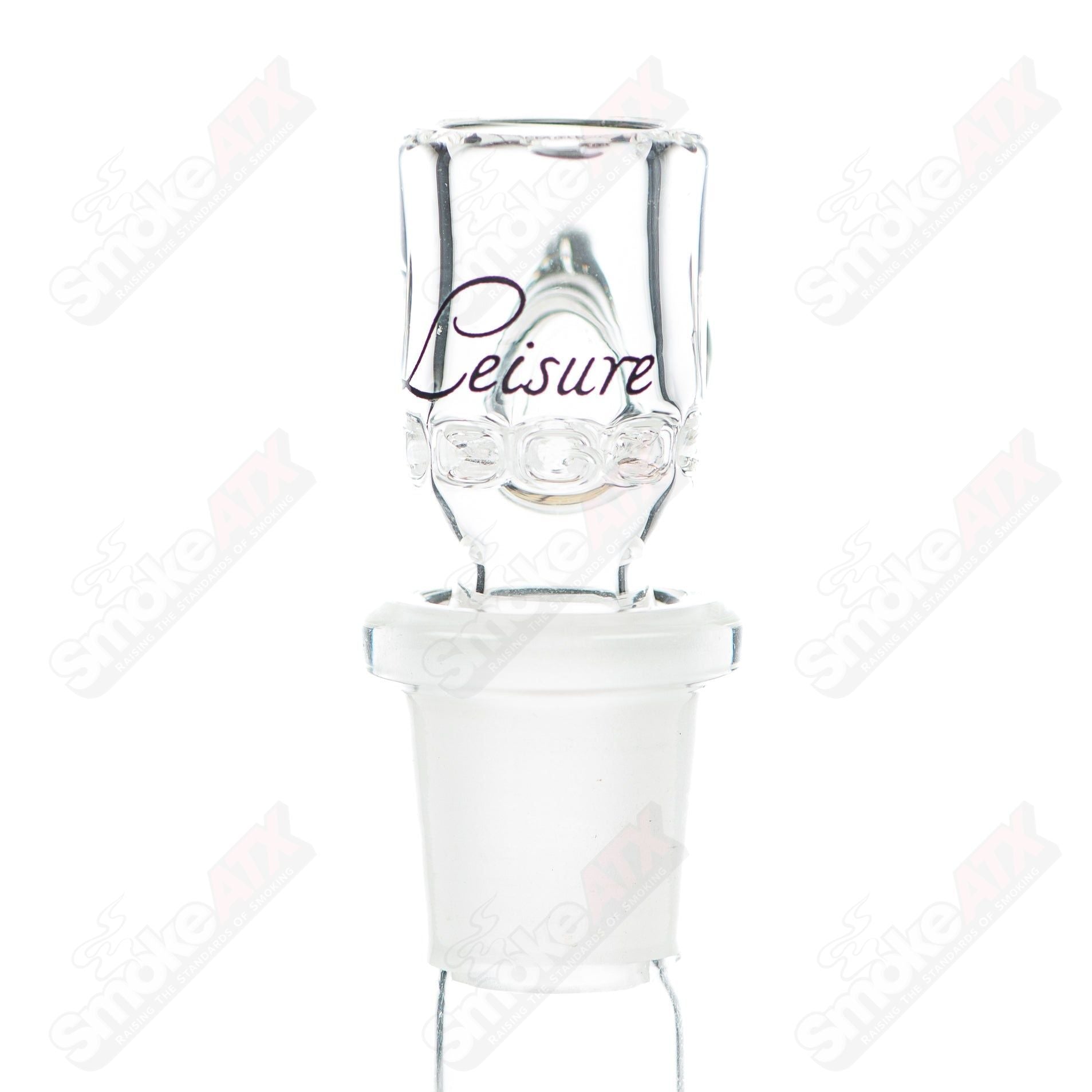 Leisure Glass 36/36 Flower Tube straight glass bong with colorful flower design and clear glass body.