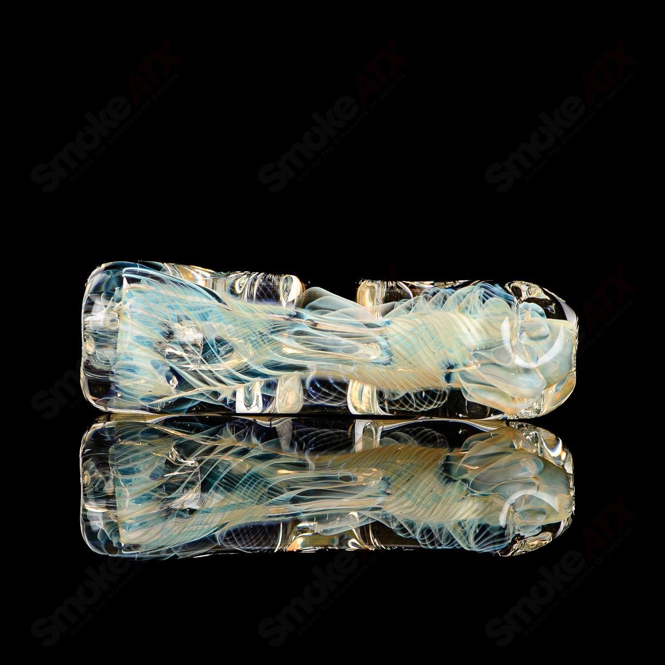 Texas Hot Glass Taster #37 Chillum glass pipe with clear design and smooth finish.