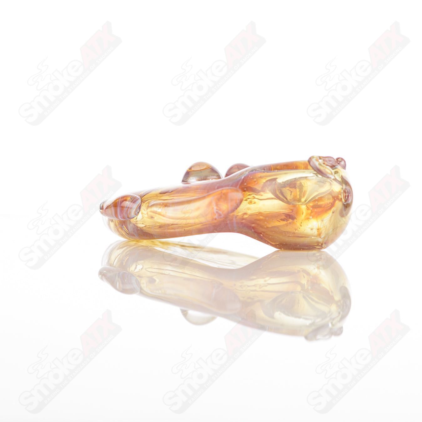 Glass Goddess Pipe by Nobody, clear glass pipe with intricate goddess design, ideal for smoking sessions.