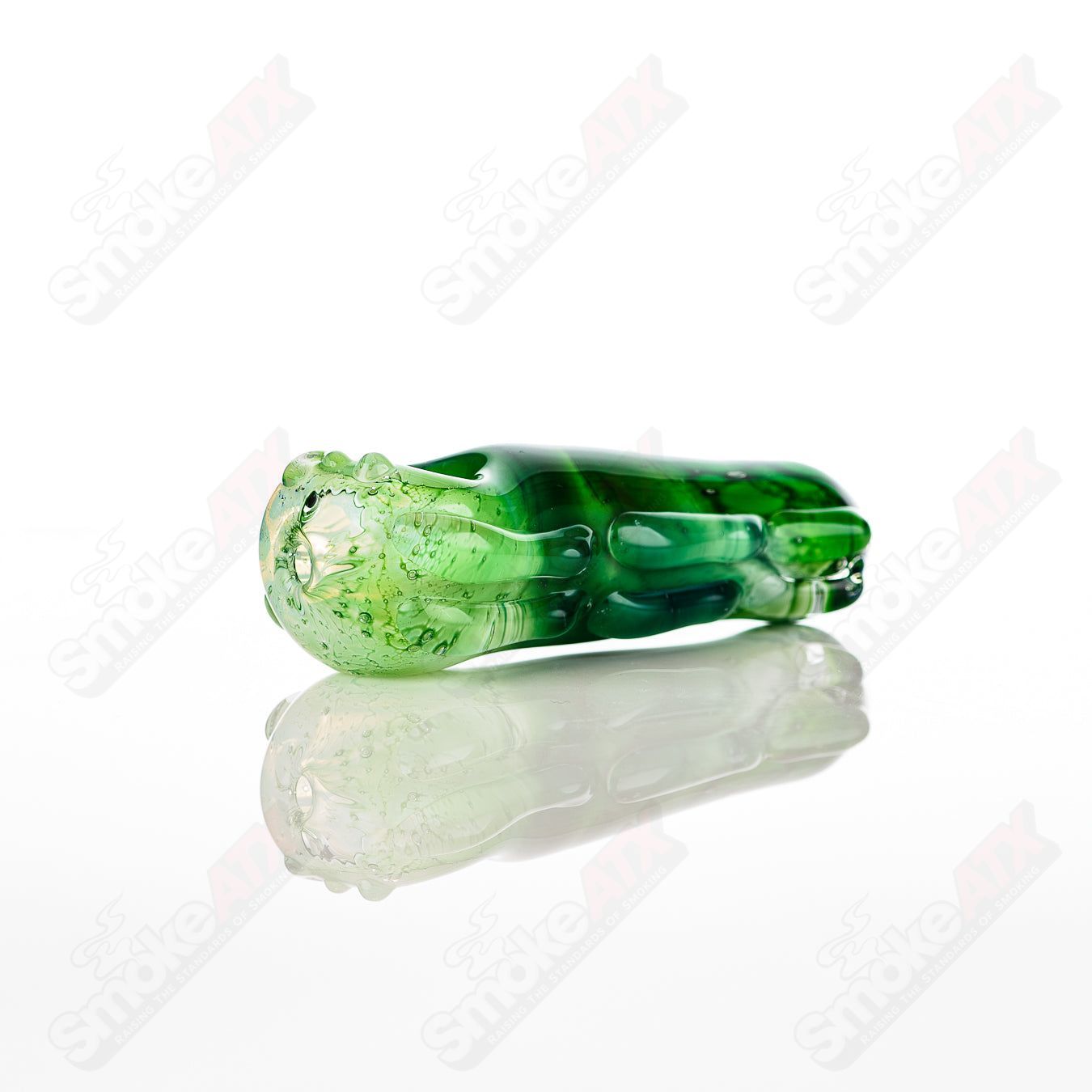 Glass pipe Spoon Glass by Nobody with a clear, rounded bowl and smooth glass finish, designed for smoking use.