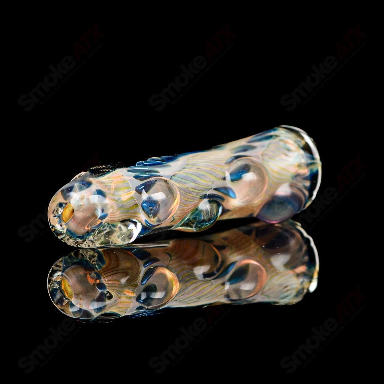 Texas Hot Glass #39 Taster Chillum glass pipe with clear design and compact shape for easy handling.