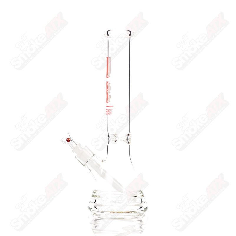 US Tubes Beaker 14" 50x5 - Constriction - Red Shadow Decal - Smoke ATX